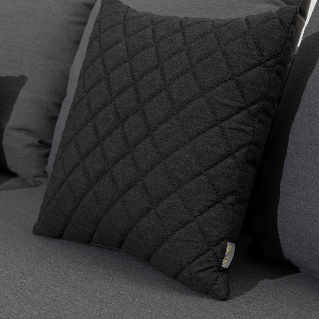 Outdoor Zierkissen Diamond anthrazit 45x45cm 100% wetterfest LIKA-TEX Bezug