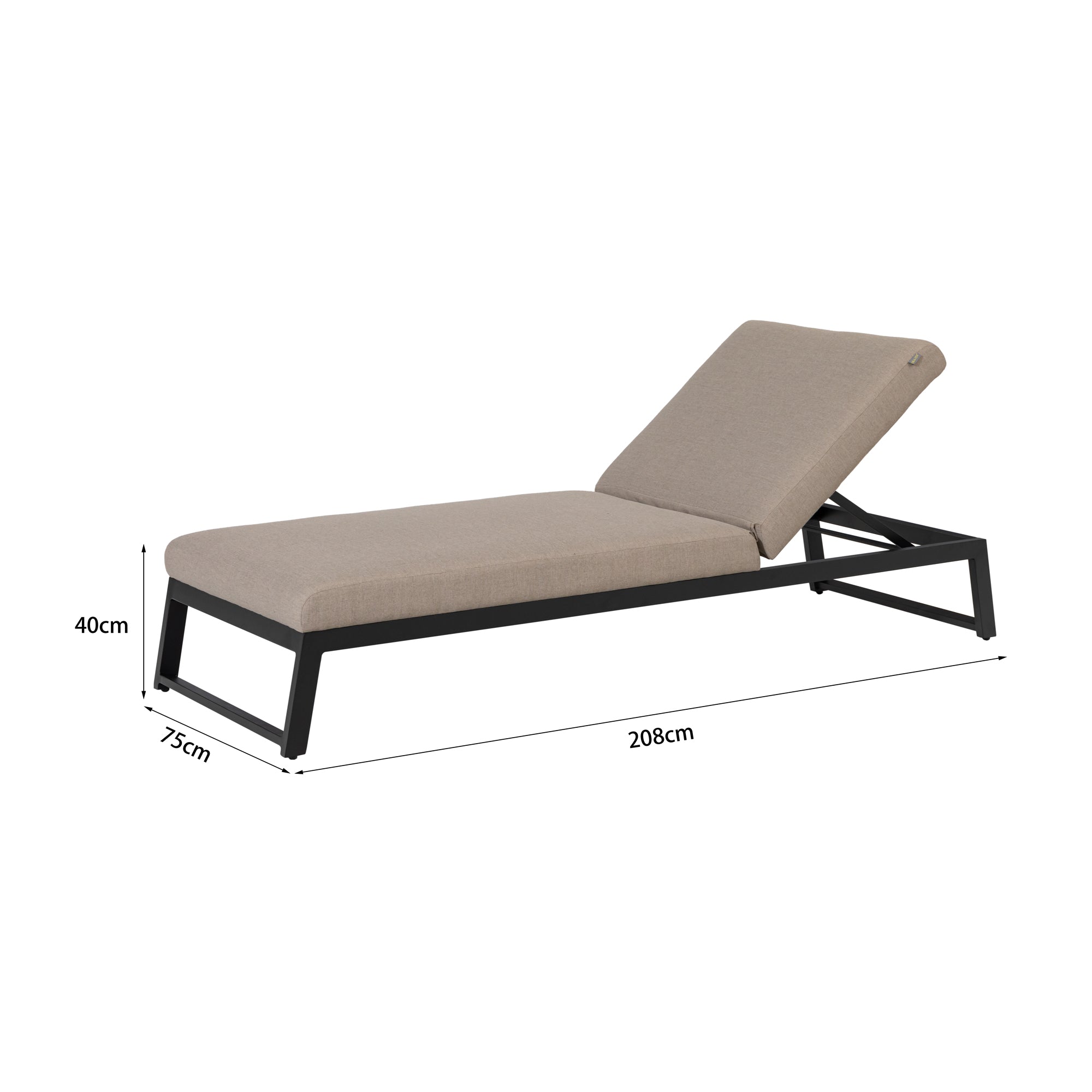 Outdoor Sonnenliege Heritage 100% wetterfest LIKA-TEX® Bezug in sand (natur) / Wetterfest