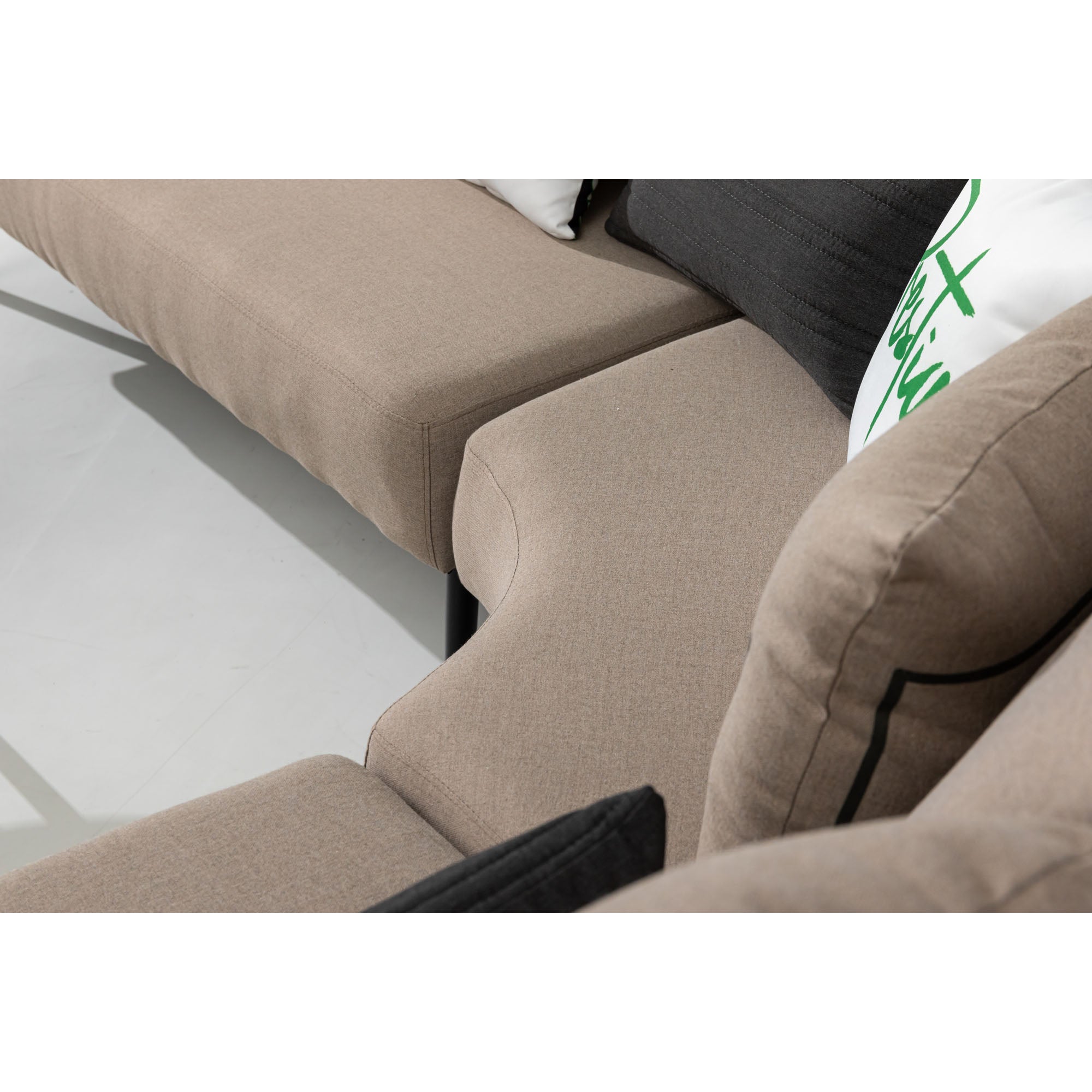 LUXUS PUR! Outdoor Lounge Set Riviera 100% wetterfest mit LIKA-TEX® Bezug sand