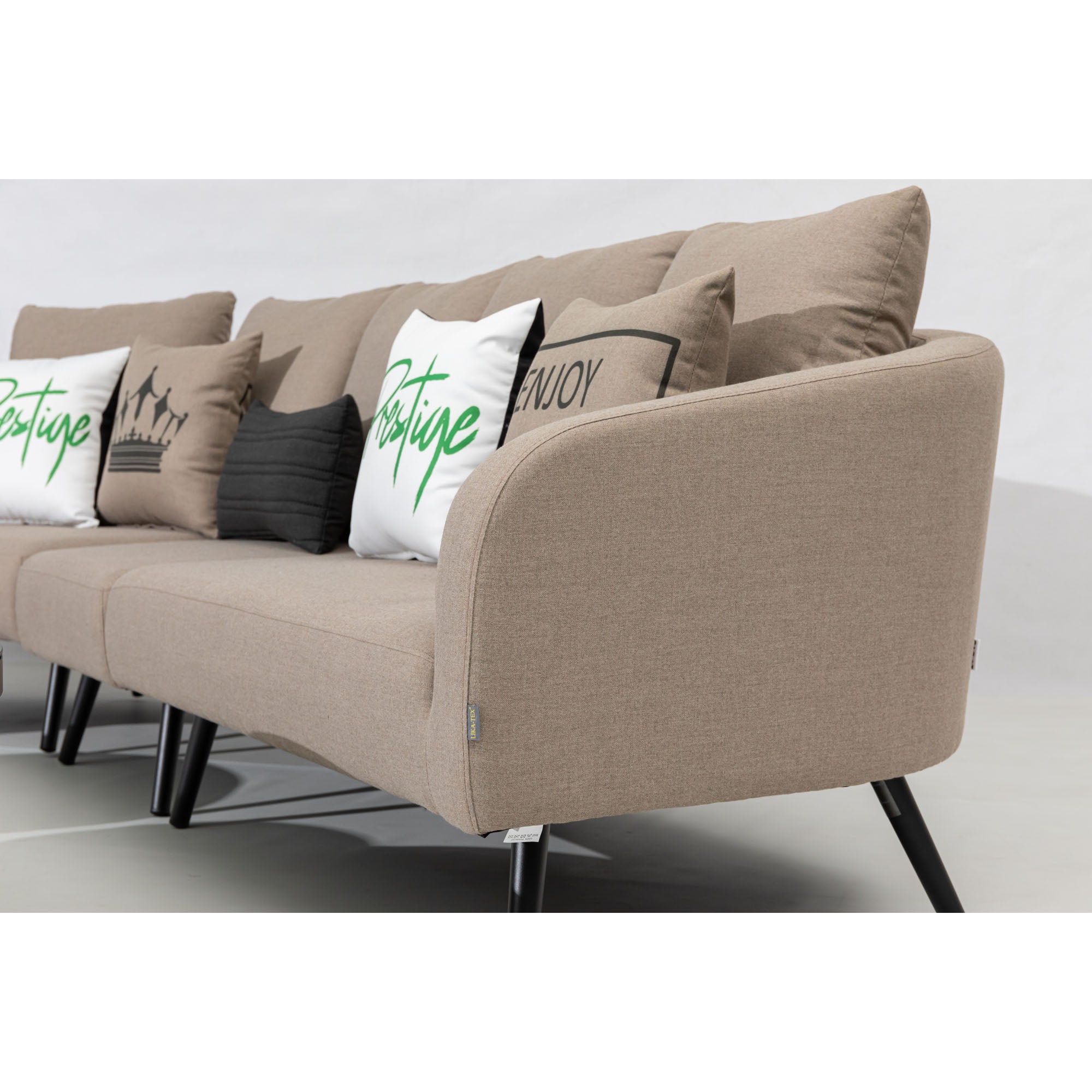 LUXUS PUR! Outdoor Lounge Set Riviera 100% wetterfest mit LIKA-TEX® Bezug sand