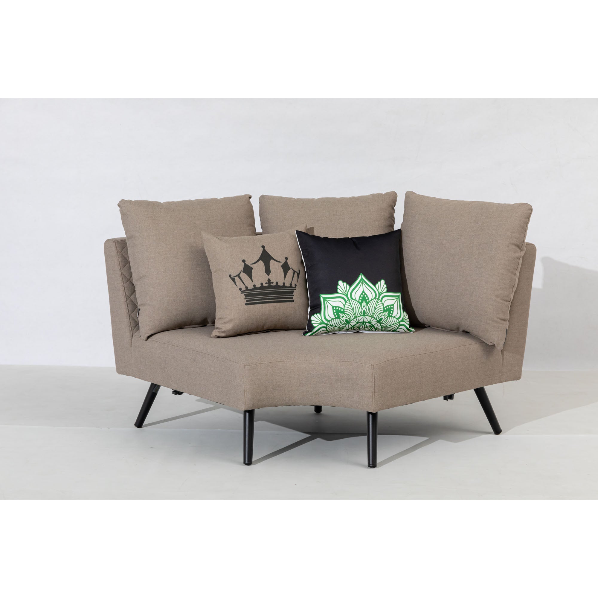 LUXUS PUR! Outdoor Lounge Set Riviera 100% wetterfest mit LIKA-TEX® Bezug sand