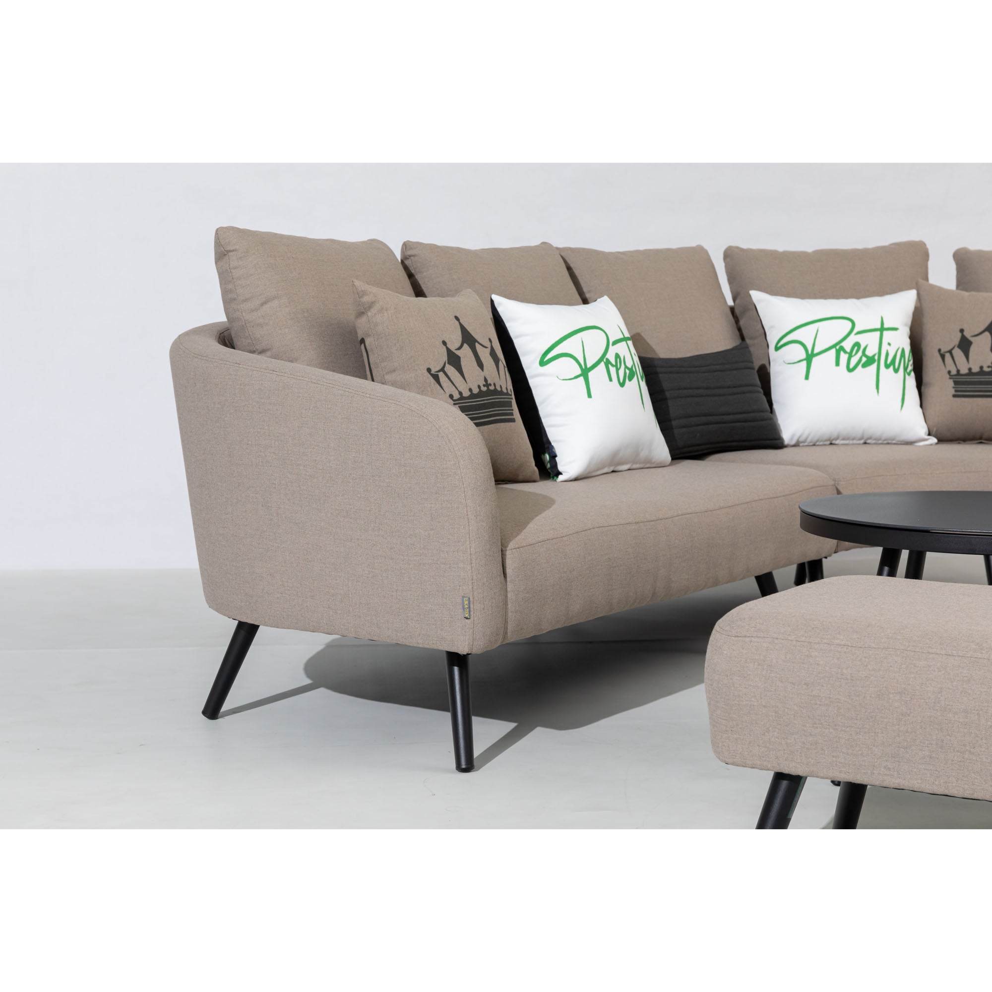 ☀️ AUS DER AUSSTELLUNG ☀️ LUXUS PUR! Outdoor Lounge Set Riviera 100% wetterfest mit LIKA-TEX® Bezug sand
