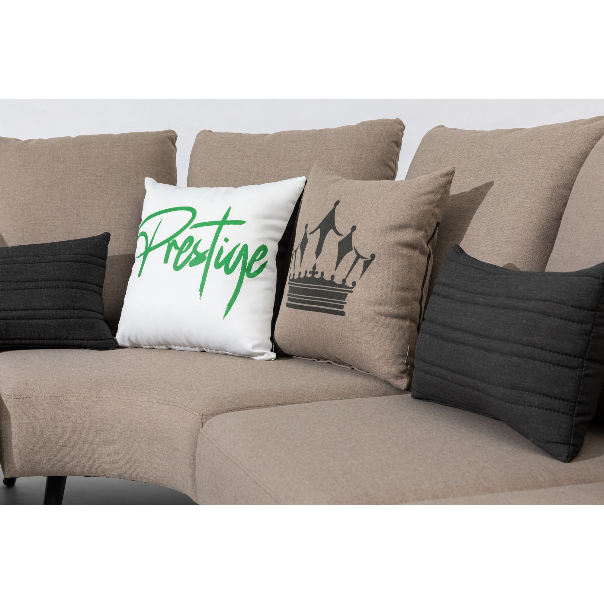 LUXUS PUR! Outdoor Lounge Set Riviera 100% wetterfest mit LIKA-TEX® Bezug sand