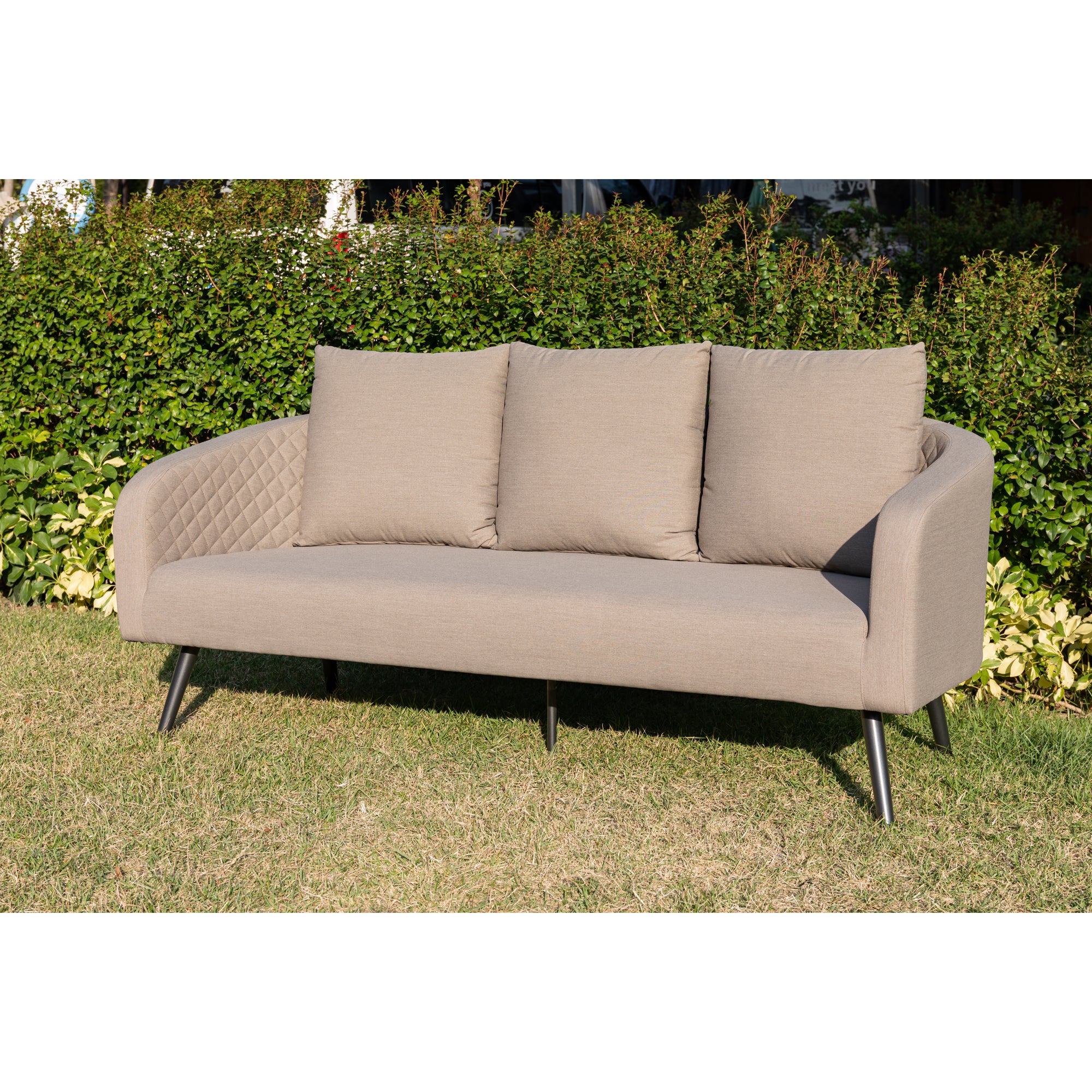 LUXUS! Outdoor Sofa Puro 100% wetterfeste LIKA-TEX® Bezug sand (natur)
