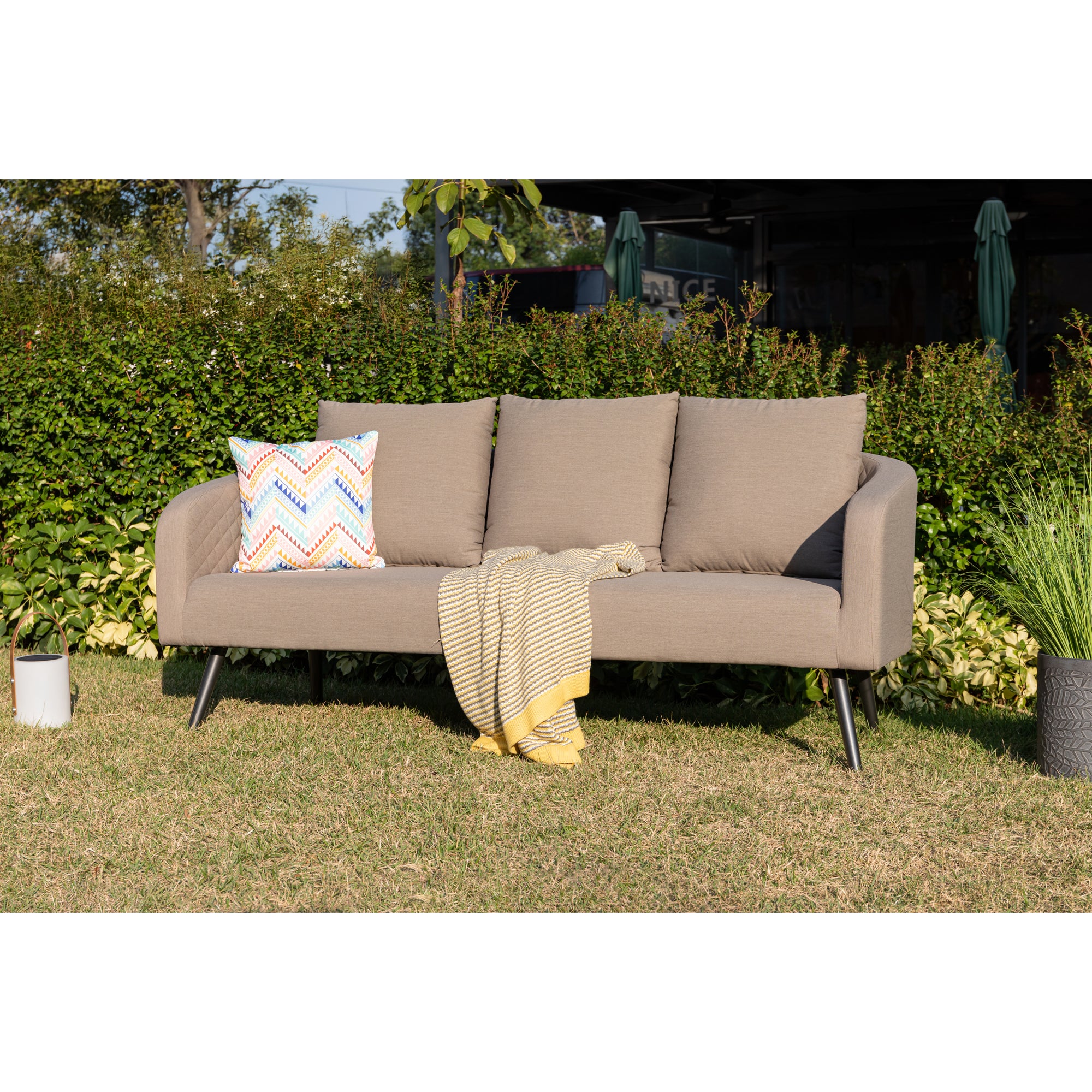 LUXUS! Outdoor Sofa Puro 100% wetterfester LIKA-TEX® Bezug sand (natur)