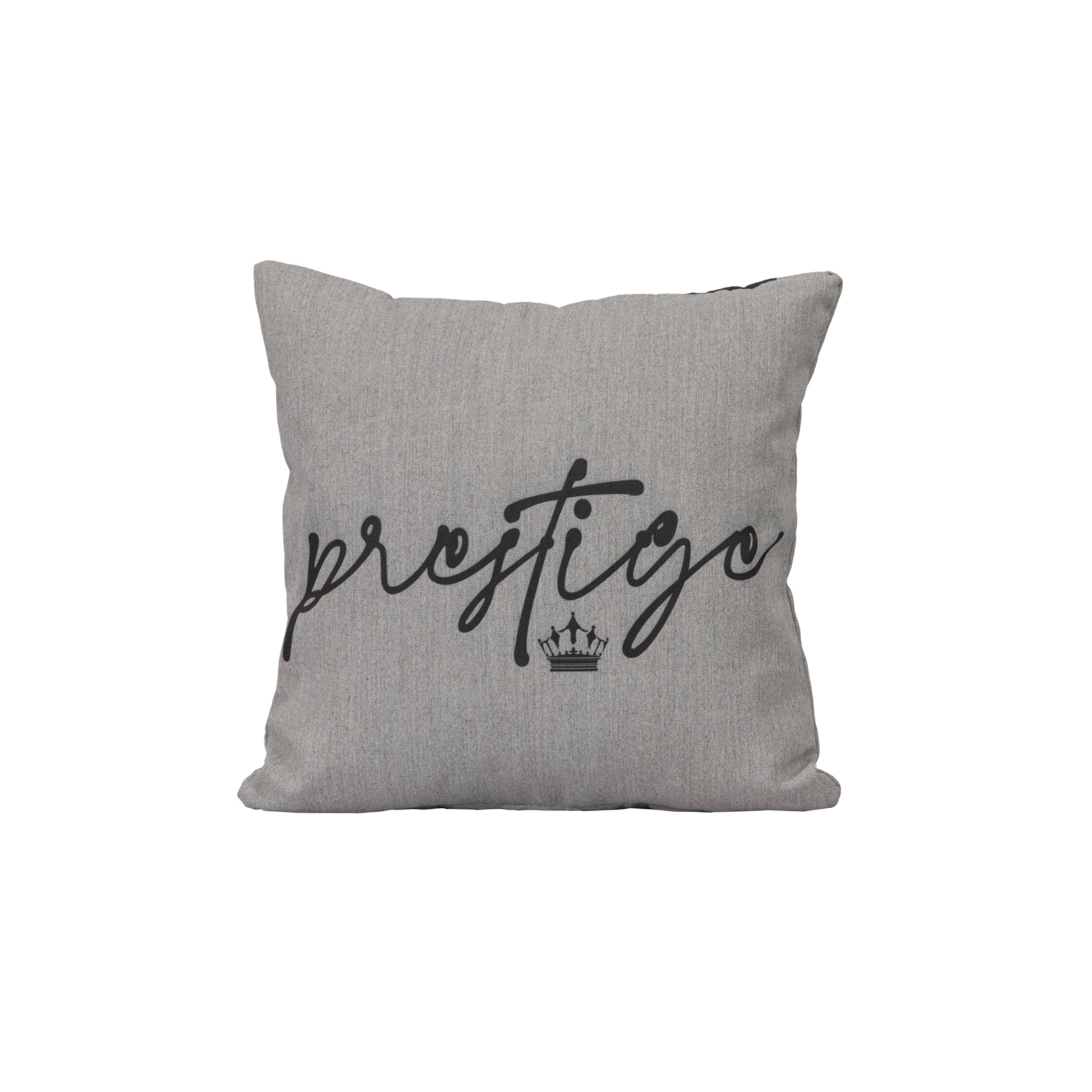 Outdoor Zierkissen Prestige 100% wetterfest LIKA-TEX® grau / schwarz