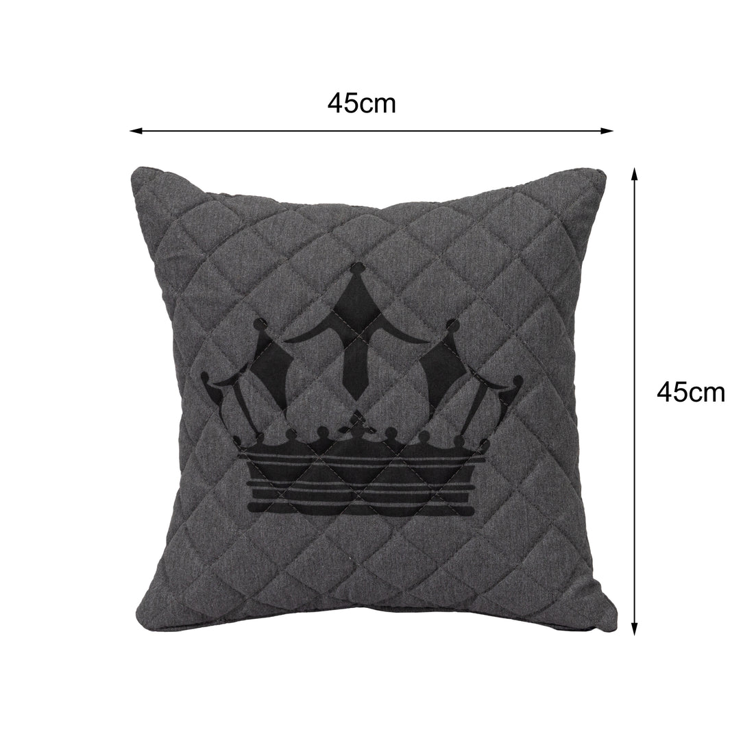 Outdoor Zierkissen Krone 100% wetterfest LIKA-TEX® Bezug grau