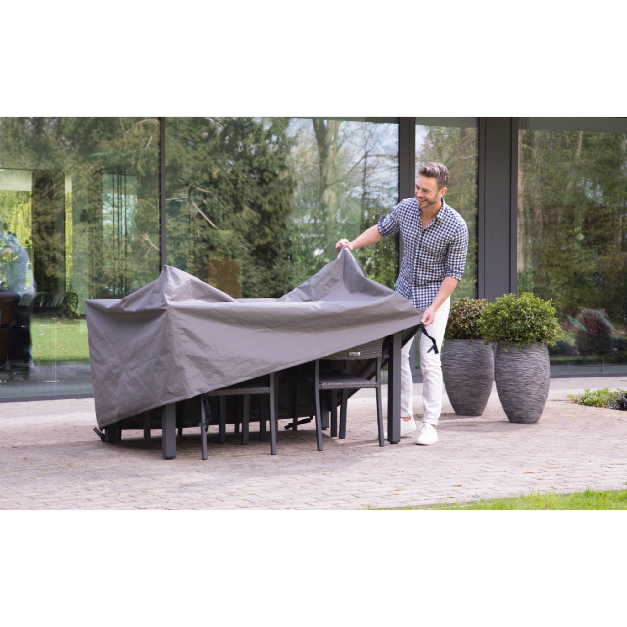Premium Schutzhülle für Gartenmöbel Dining Gruppe - 185x150x95cm