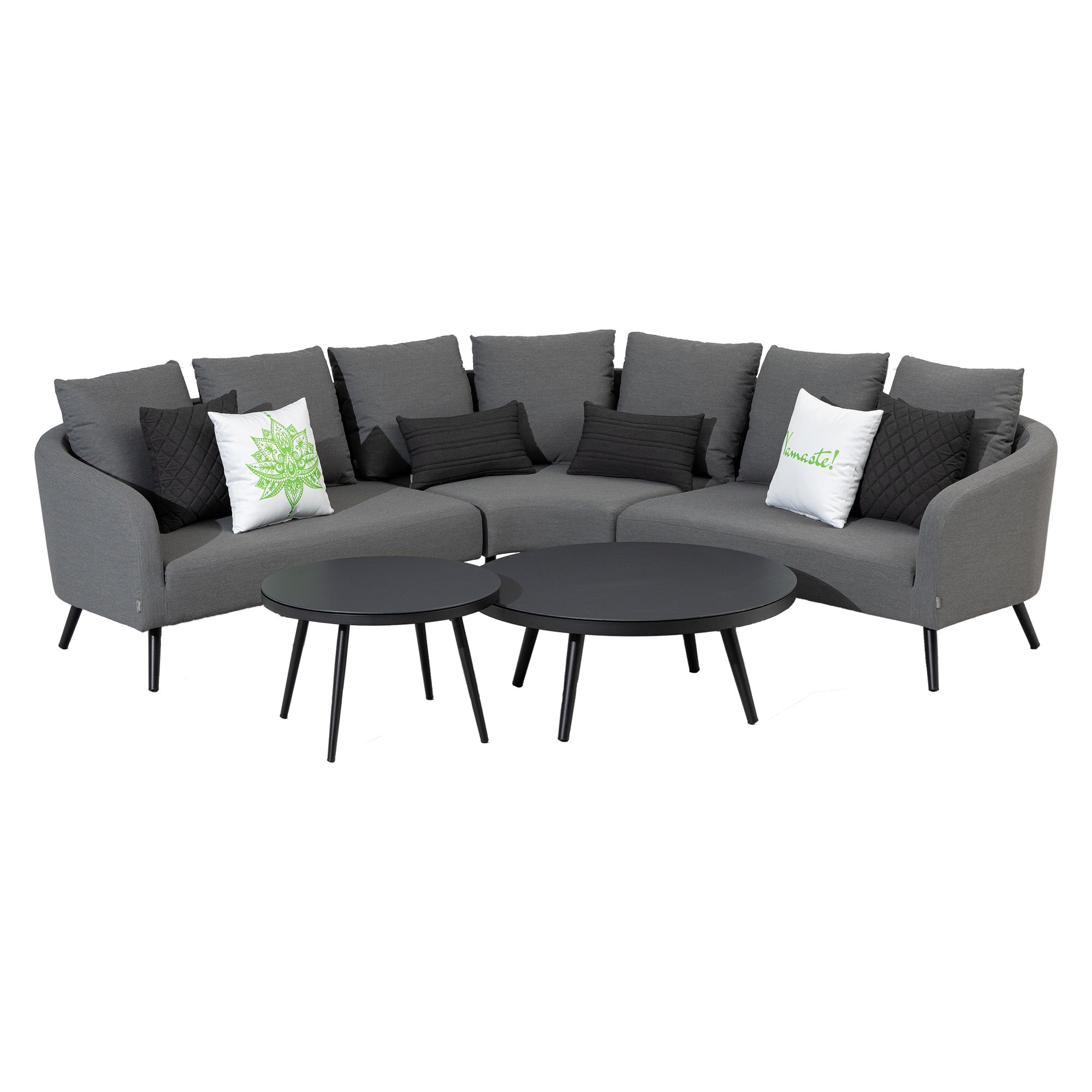 OUTDOOR NEU DEFINIERT! DESIGN - Lounge Set Voyage 100% LIKA-TEX® Bezug in ash (grau)
