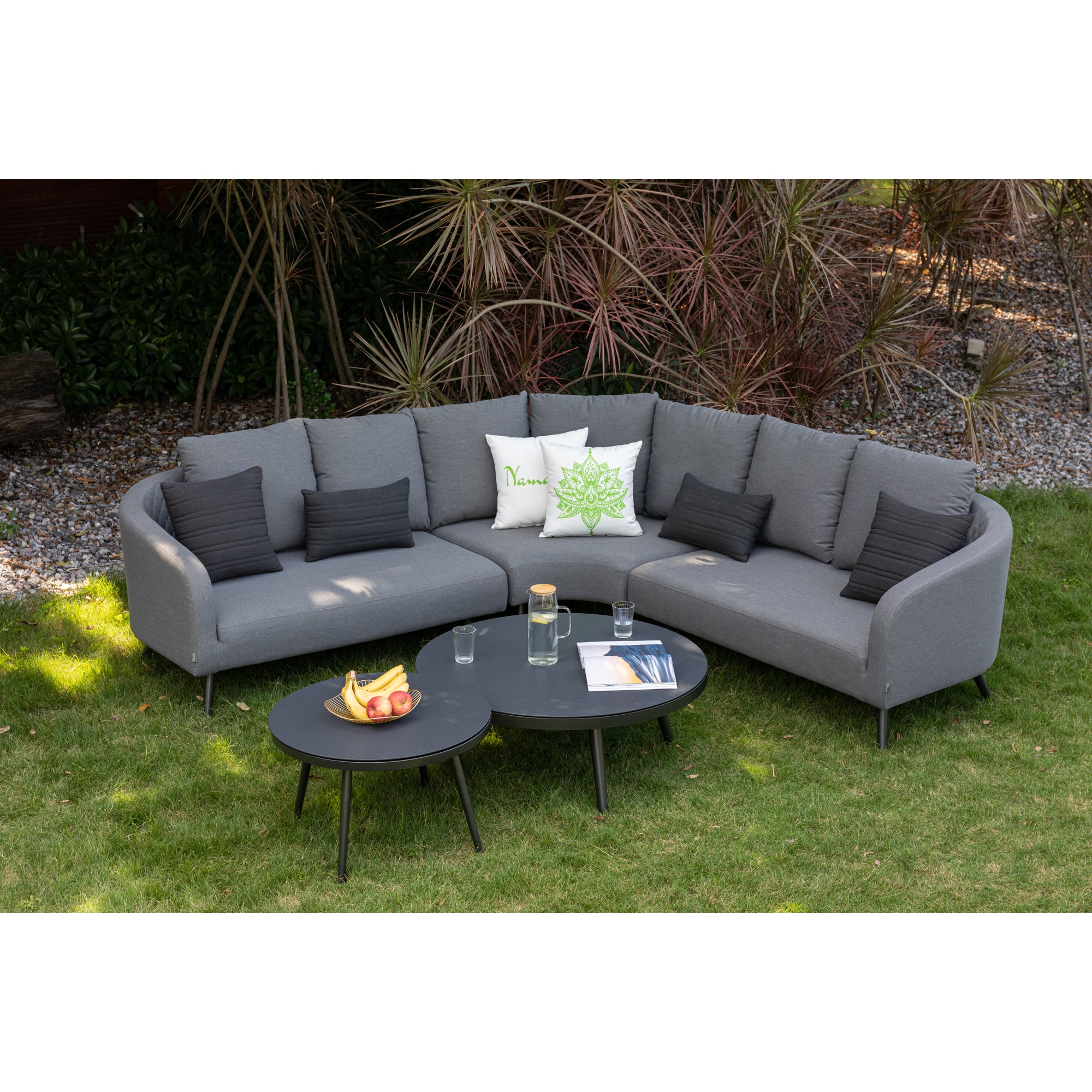 OUTDOOR NEU DEFINIERT! DESIGN - Lounge Set Voyage 100% LIKA-TEX® Bezug in ash (grau)