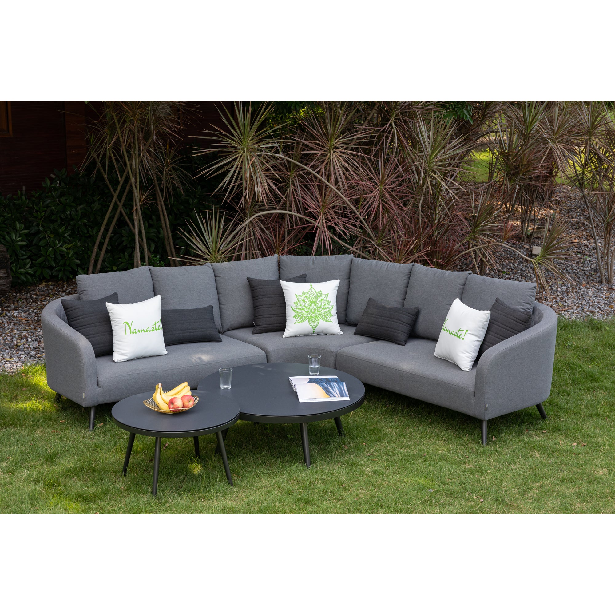 OUTDOOR NEU DEFINIERT! DESIGN - Lounge Set Voyage 100% LIKA-TEX® Bezug in ash (grau)