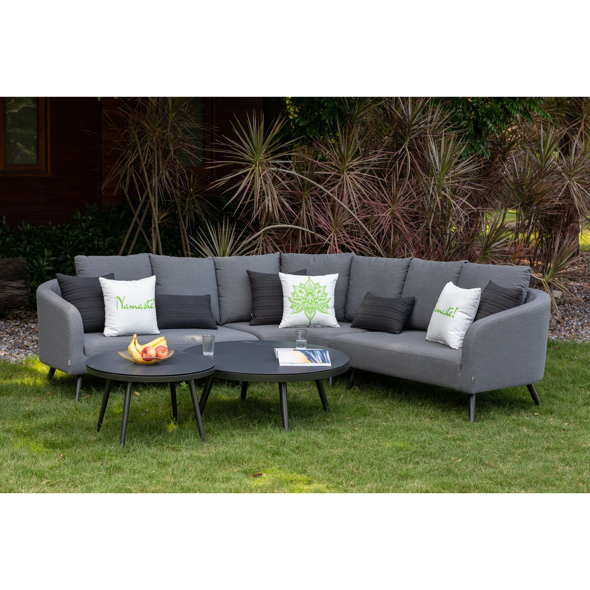 OUTDOOR NEU DEFINIERT! DESIGN - Lounge Set Voyage 100% LIKA-TEX® Bezug in ash (grau)