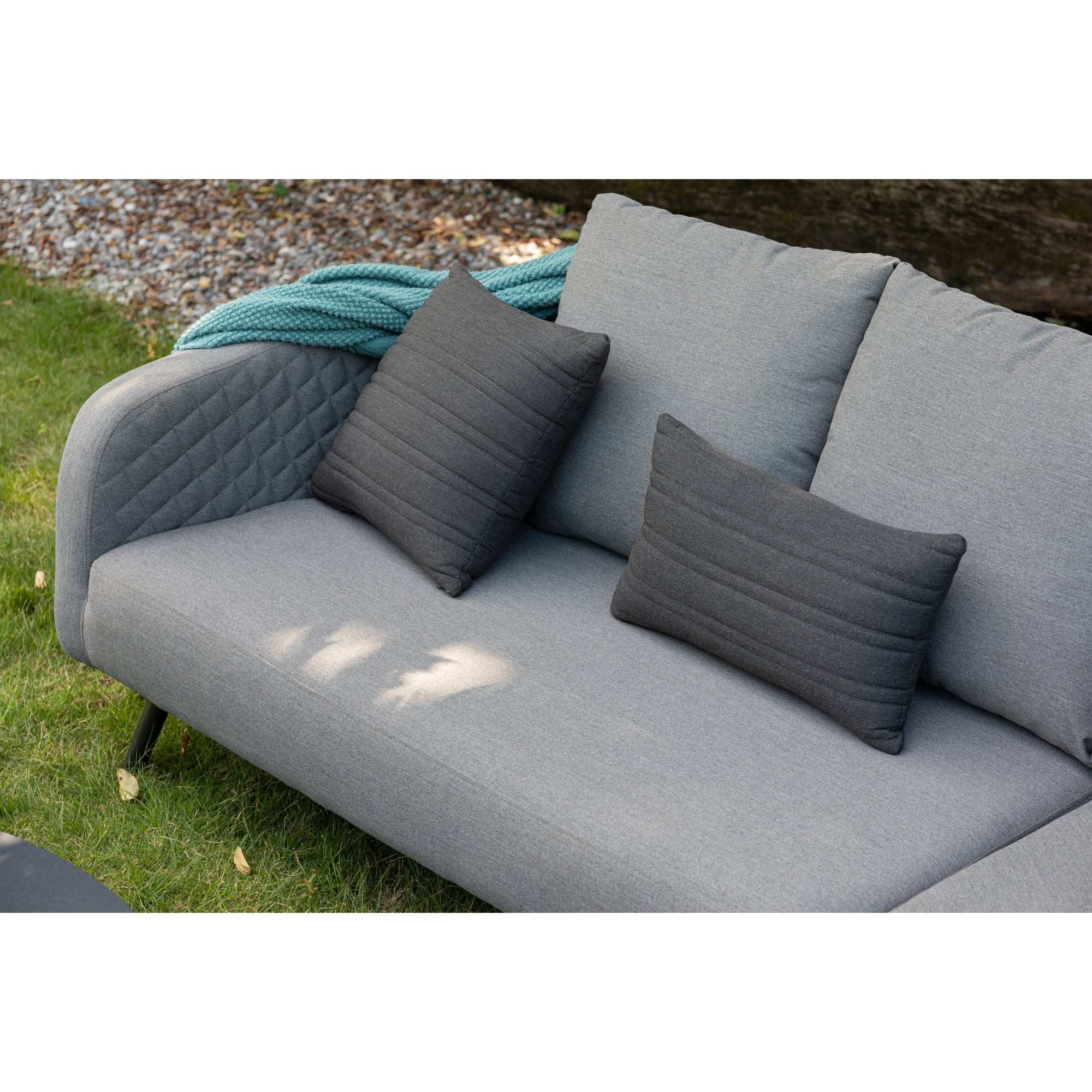 OUTDOOR NEU DEFINIERT! DESIGN - Lounge Set Voyage 100% LIKA-TEX® Bezug in ash (grau)