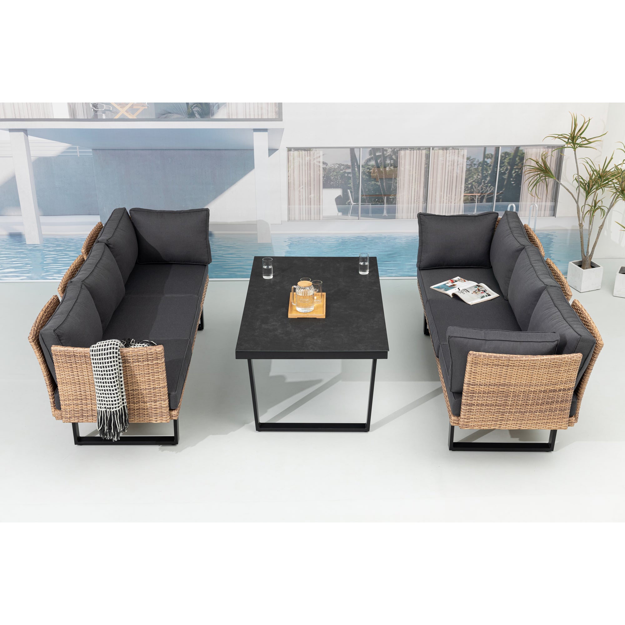 Designer Dining Lounge Iguana / variabel stellbar / hoher Tisch ideal zum speisen