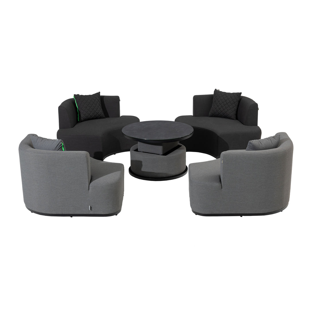 Unsere Pool Lounge! Outdoor Lounge Set Kuredu 100% wetterfest LIKA-TEX® Bezug grau/anthrazit