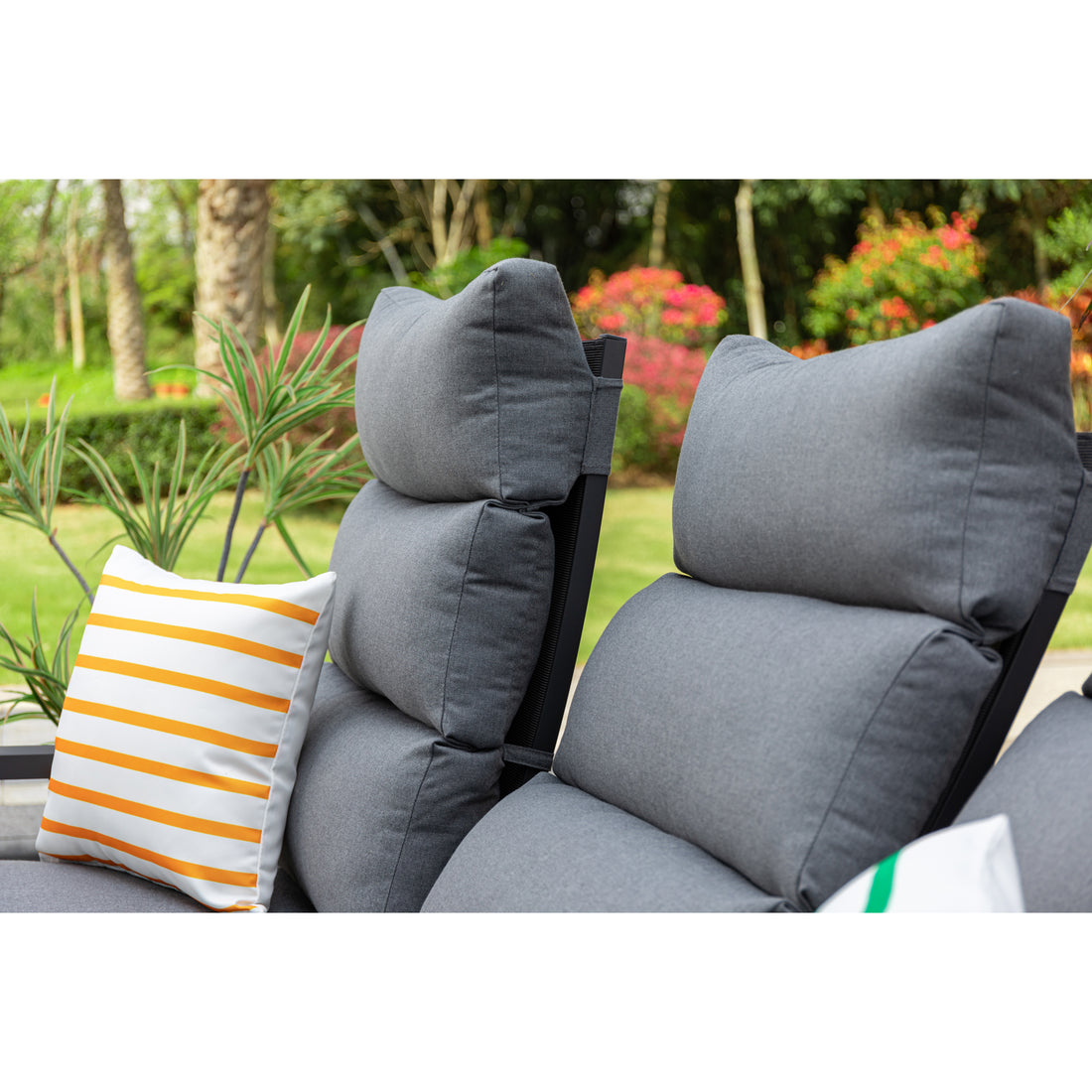 Business Class für den Garten: Dining Lounge Set Sundown / Rücken stufenlos verstellbar