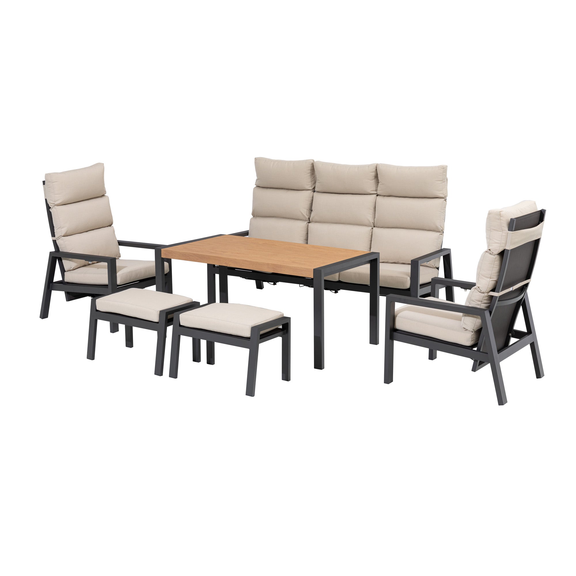 🌼FRÜHLINGS-ANGEBOT🌼 Business Class für den Garten: Dining Lounge Set Sunrise / Rücken stufenlos verstellbar