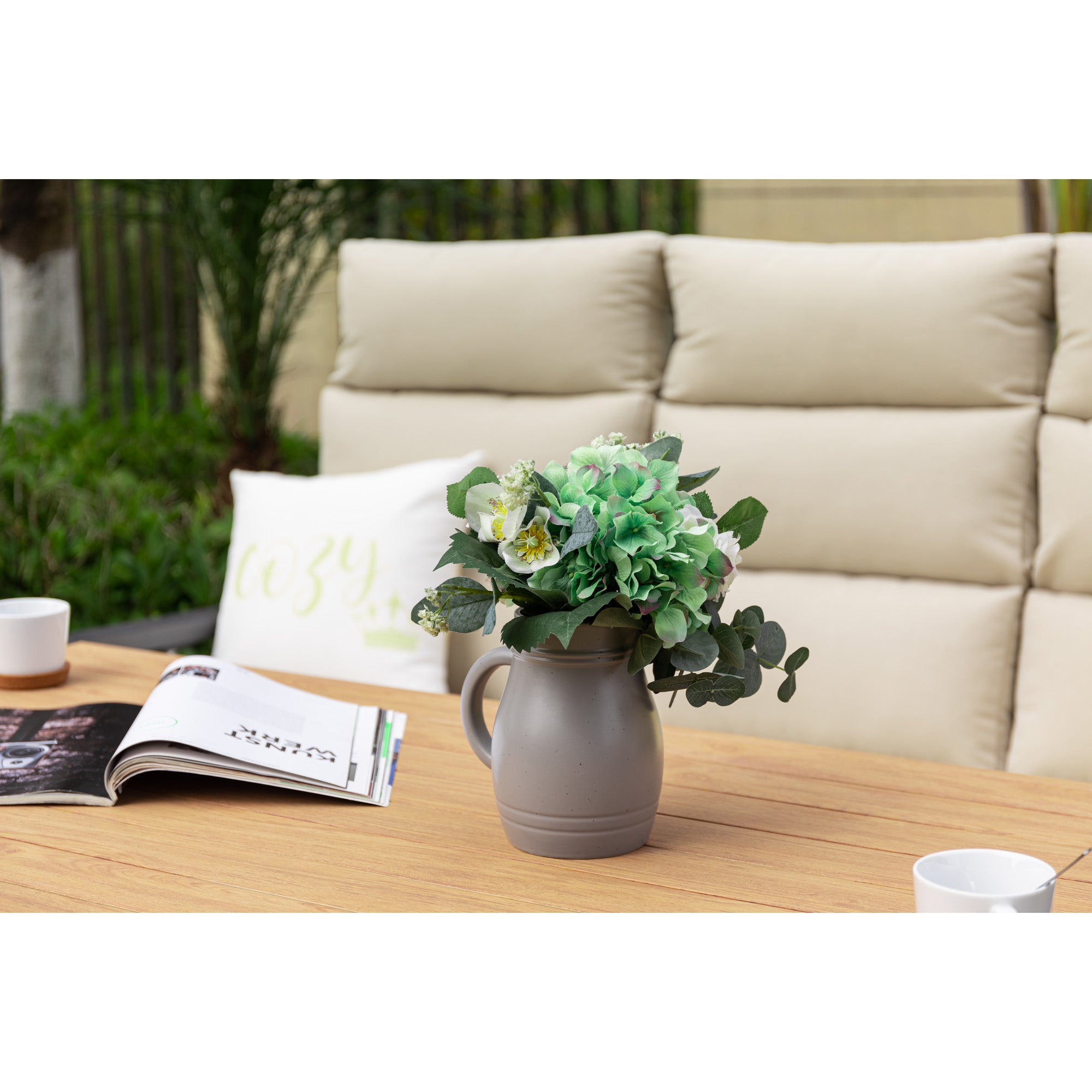 Business Class für den Garten: Dining Lounge Set Sunrise / Rücken stufenlos verstellbar