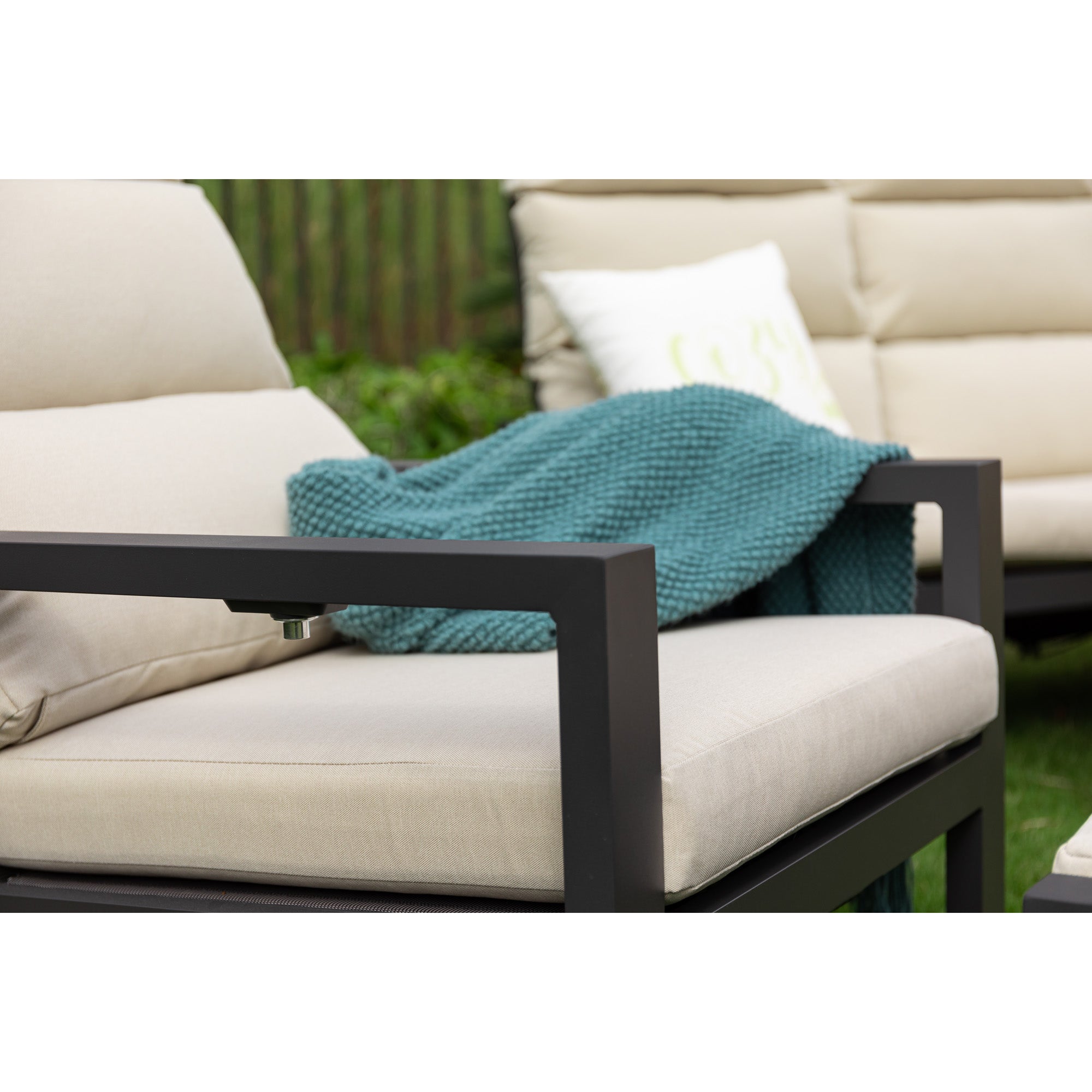 Business Class für den Garten: Dining Lounge Set Sunrise / Rücken stufenlos verstellbar