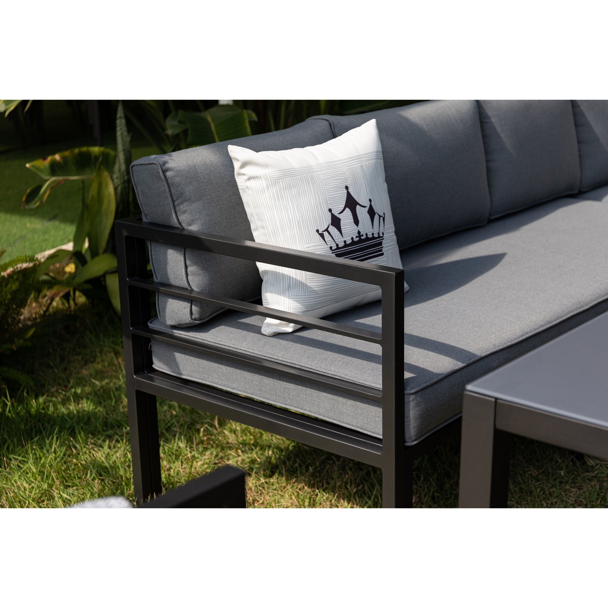 XXL Aluminium Dining Lounge Set Portland mit Ausziehtisch - variabel stellbar / bis zu 10x Personen
