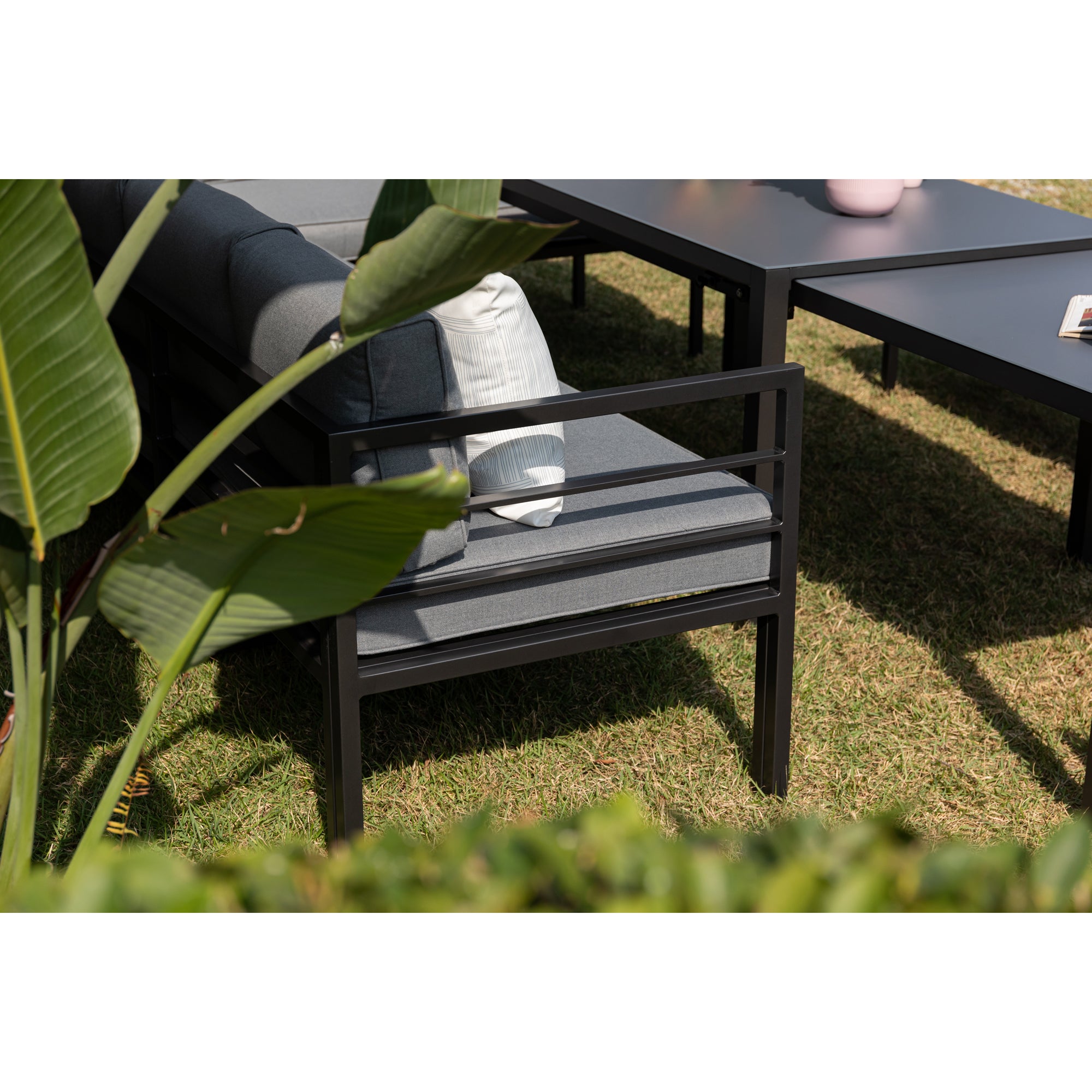 High Quality Living zum Angebotspreis ☀️ XXL Dining Lounge Set Portland / Ausziehtisch - variabel stellbar / bis zu 10x Personen