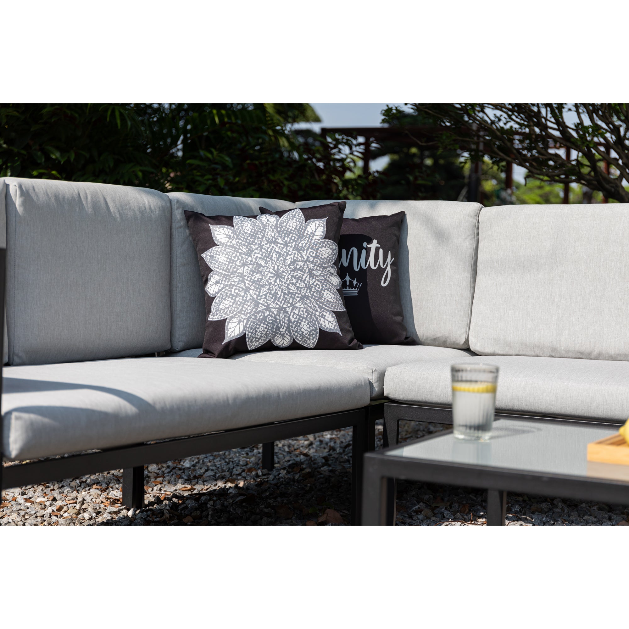 Trend-Ware! Eck Lounge Set Kos inkl. Seitentaschen für extra Stauraum