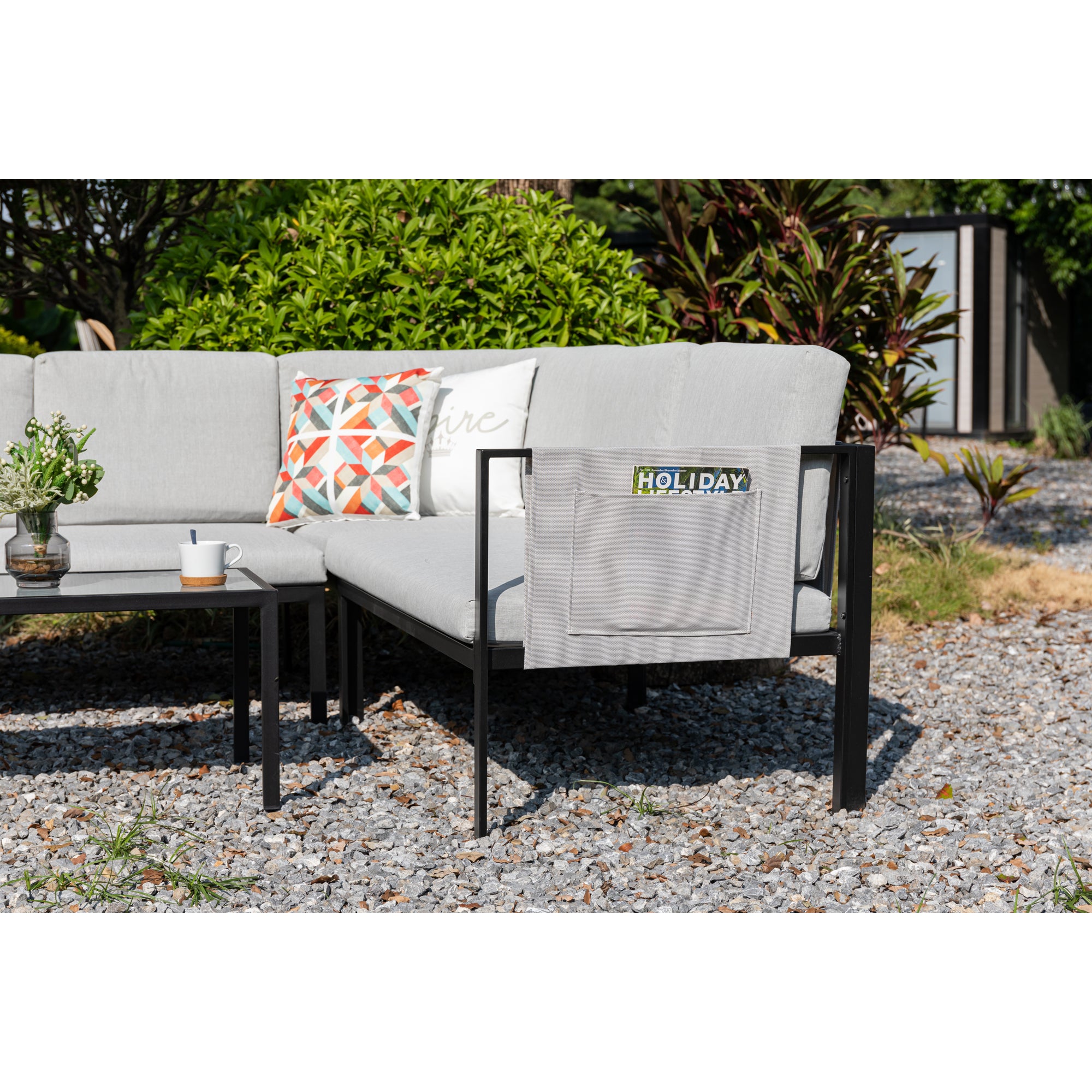 Trend-Ware! Eck Lounge Set Kos inkl. Seitentaschen für extra Stauraum