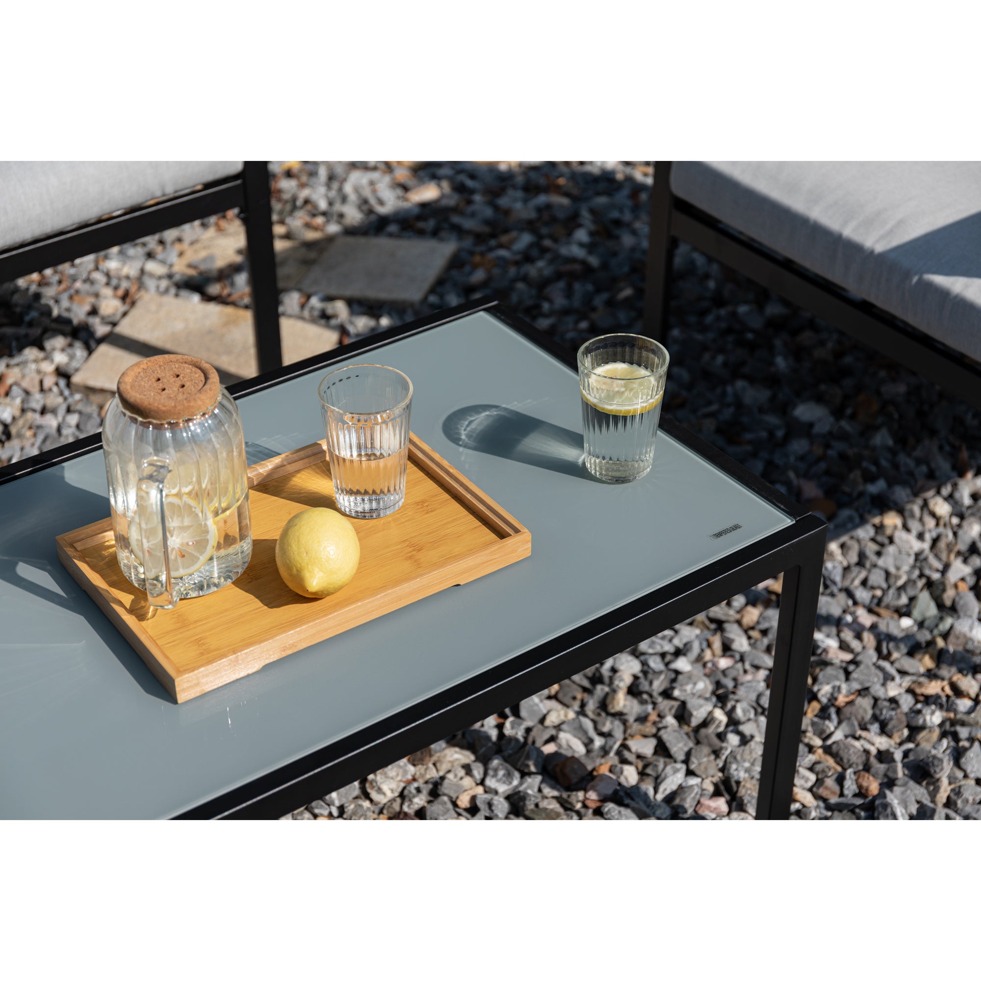 Gartenmöbel Set Samos, eine trendige Lounge inkl. Seitentaschen für extra Stauraum