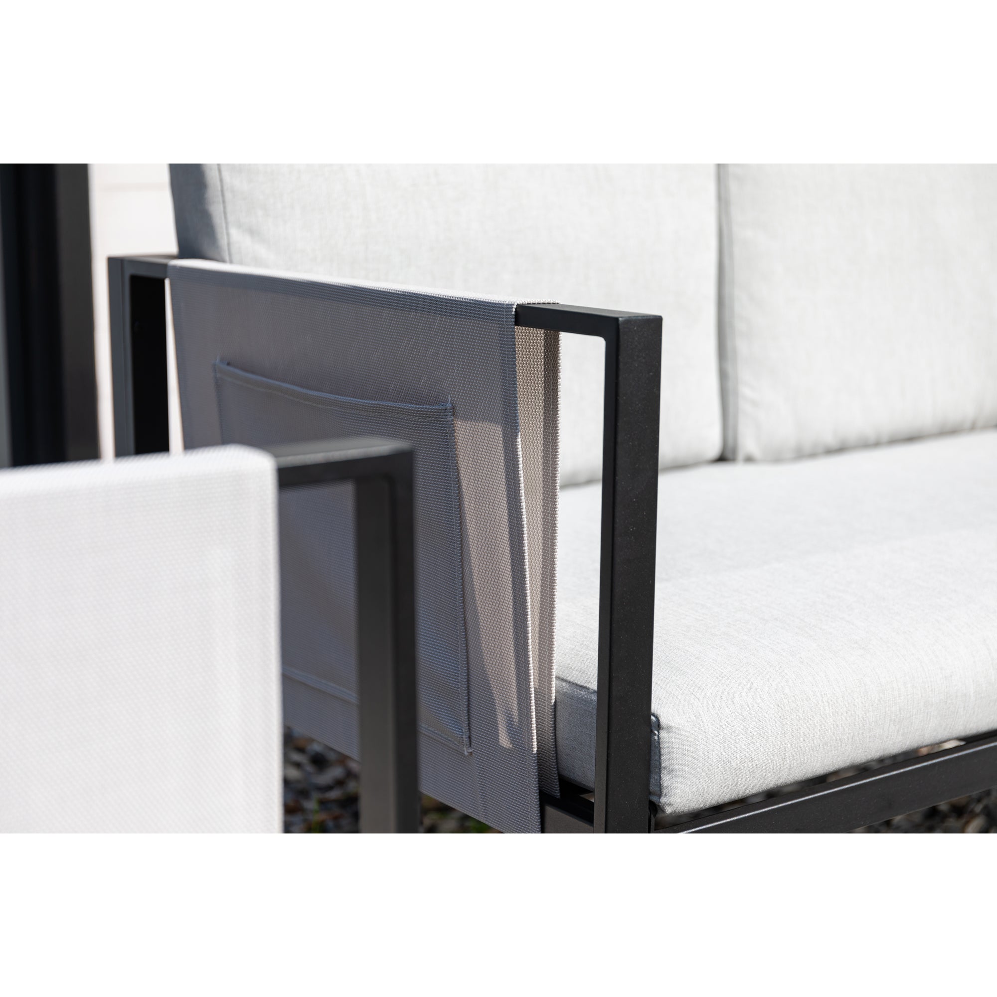 Gartenmöbel Set Samos, eine trendige Lounge inkl. Seitentaschen für extra Stauraum