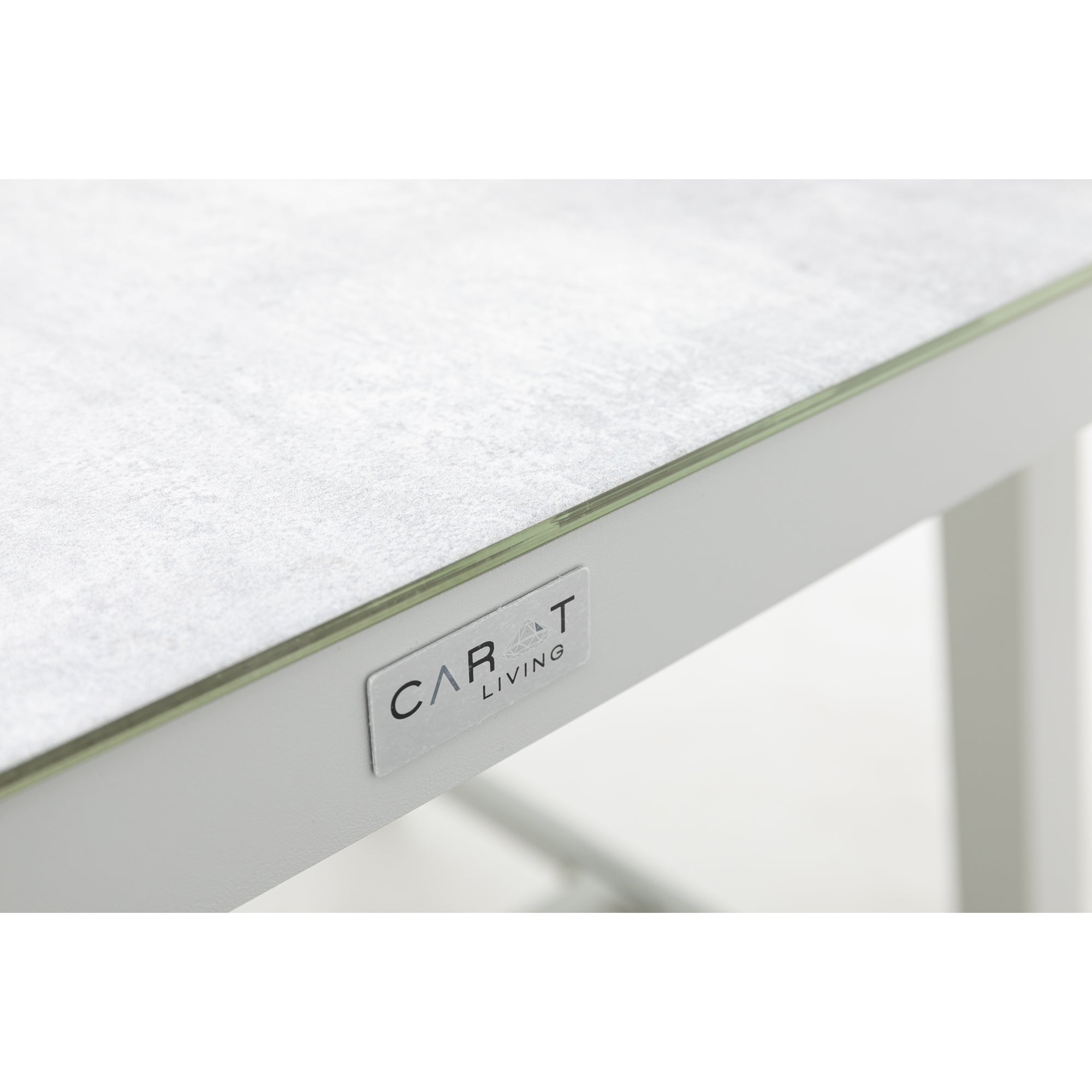 LUXUS PUR! Design meets Garden! 5 tlg. Aluminium Dining Set Harvey Off White