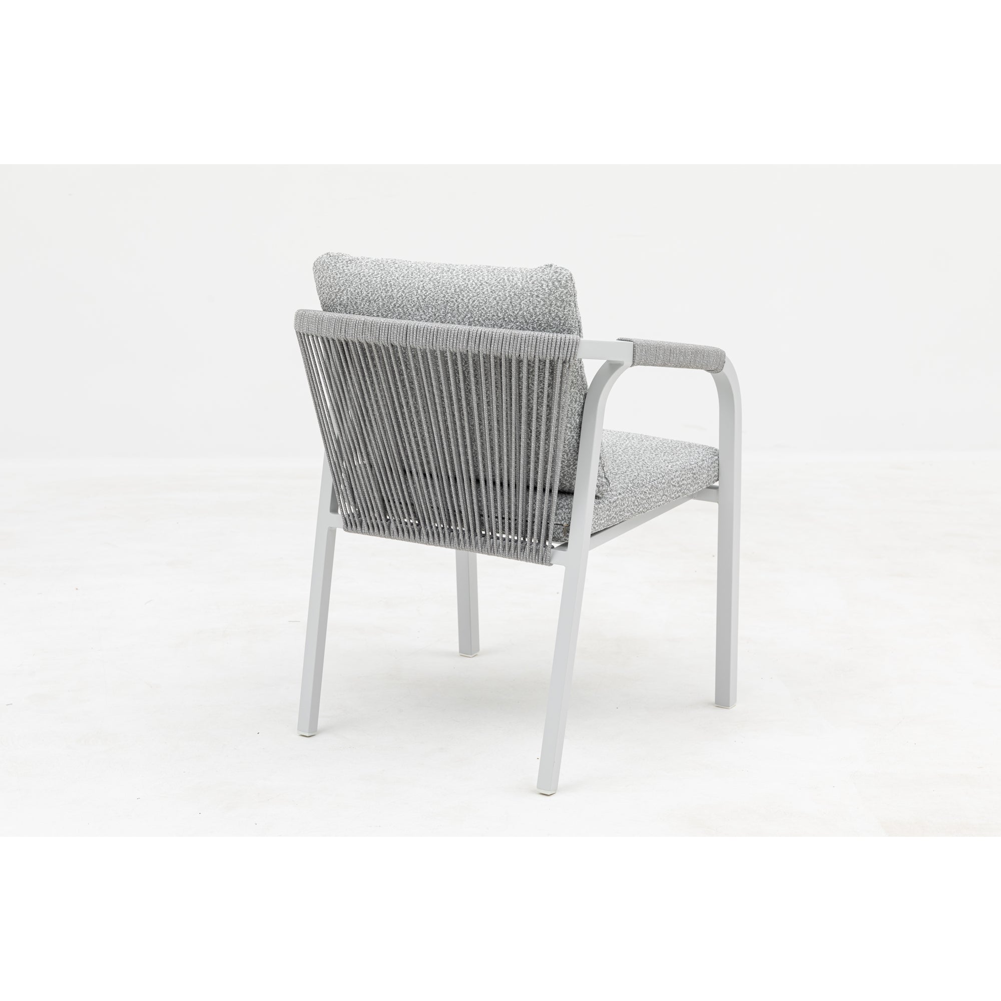 LUXUS PUR! Aluminium Dining Lounge Set Harvey inkl. 2 Sessel Off White