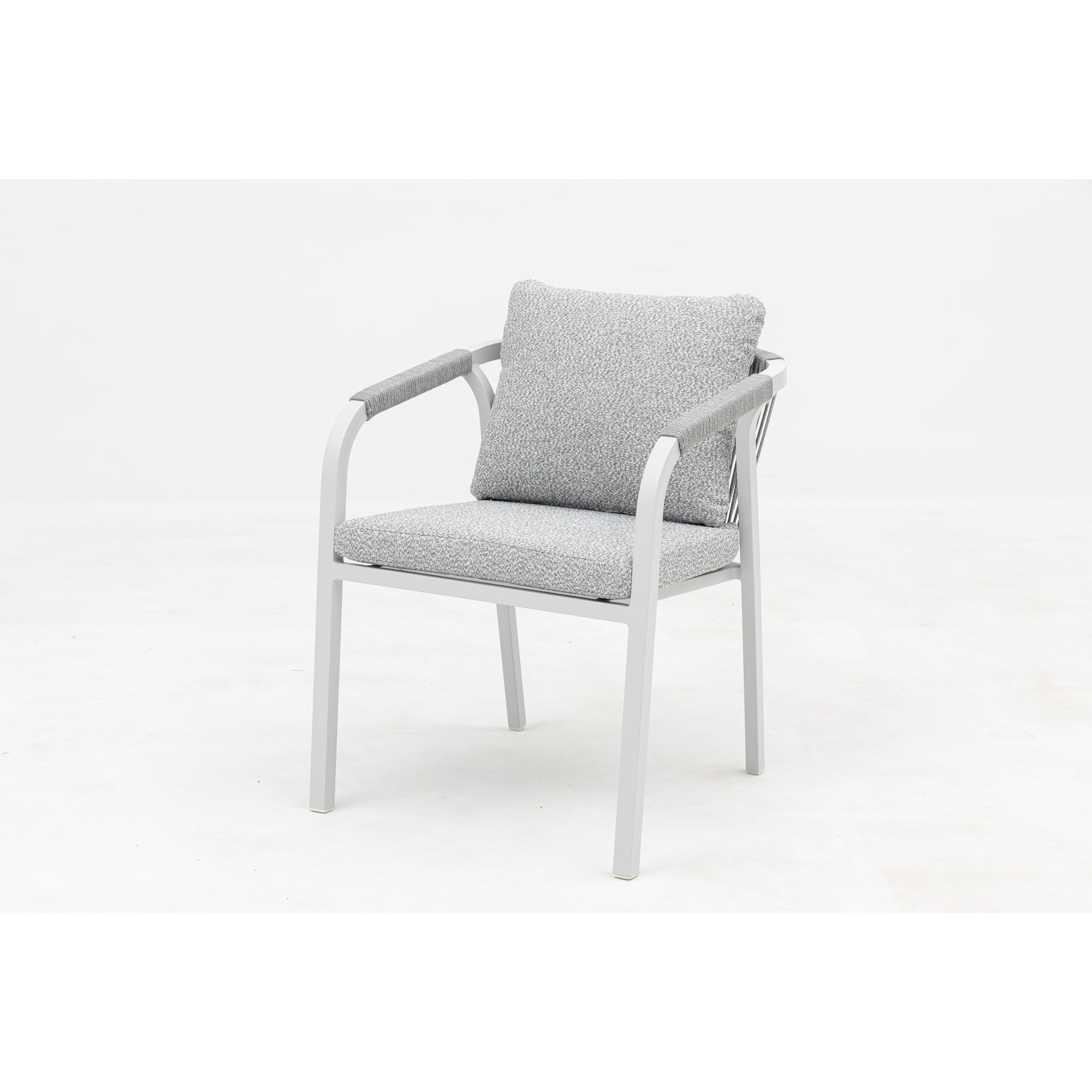 High Quality Living zum Angebotspreis ☀️ Aluminium Dining Lounge Set Harvey inkl. 2 Sessel Off White