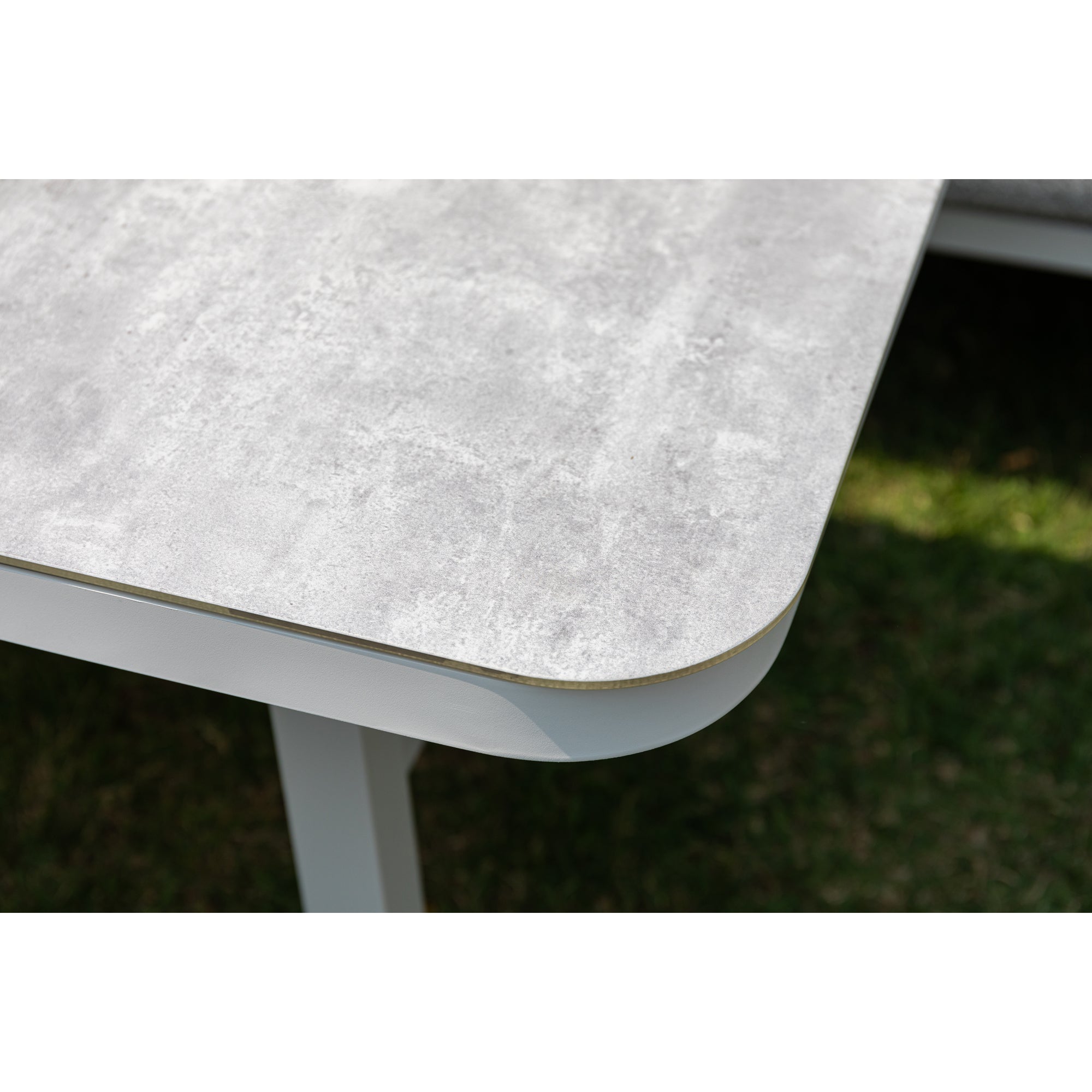 LUXUS PUR! Aluminium Dining Lounge Set Harvey inkl. 2 Sessel Off White