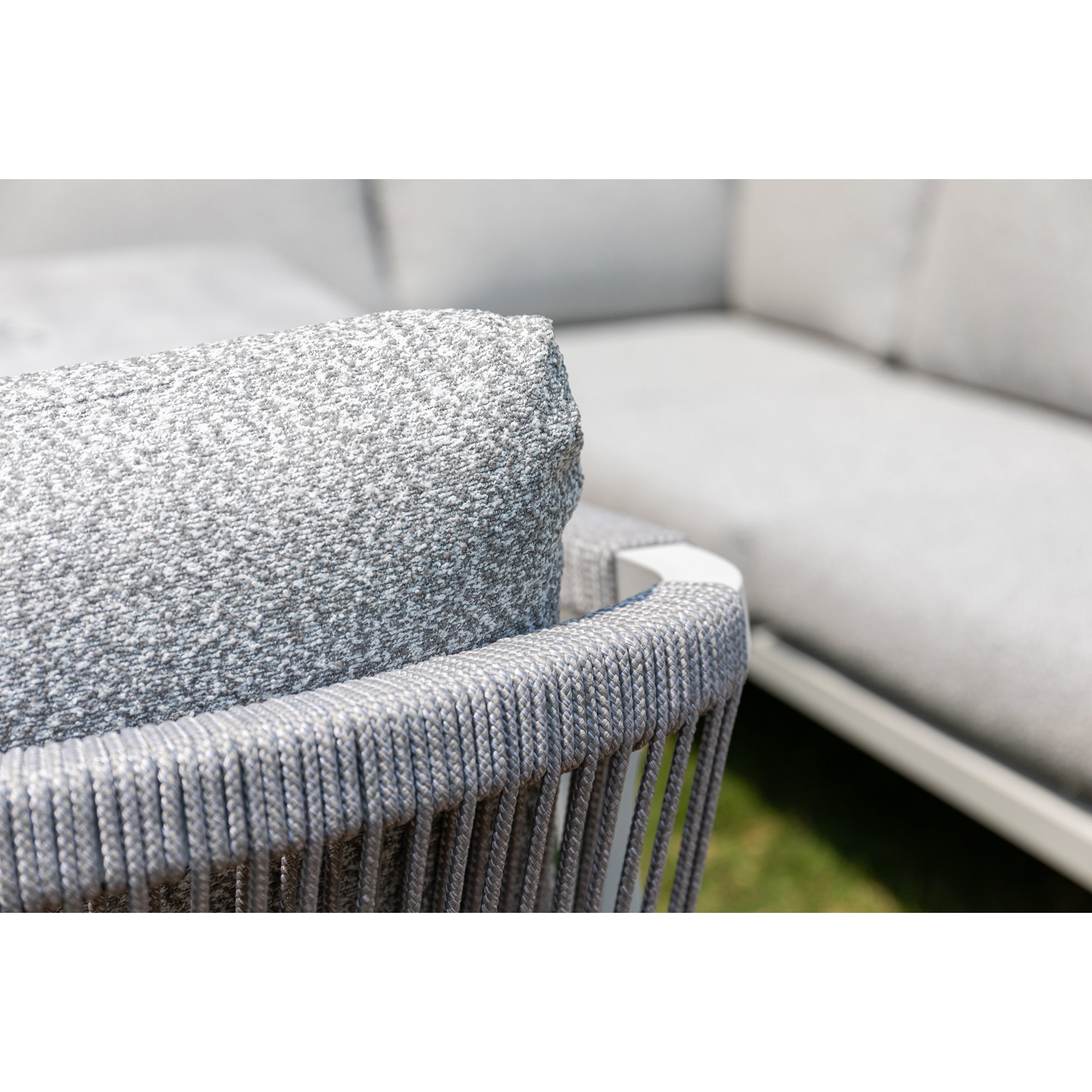 LUXUS PUR! Aluminium Dining Lounge Set Harvey inkl. 2 Sessel Off White