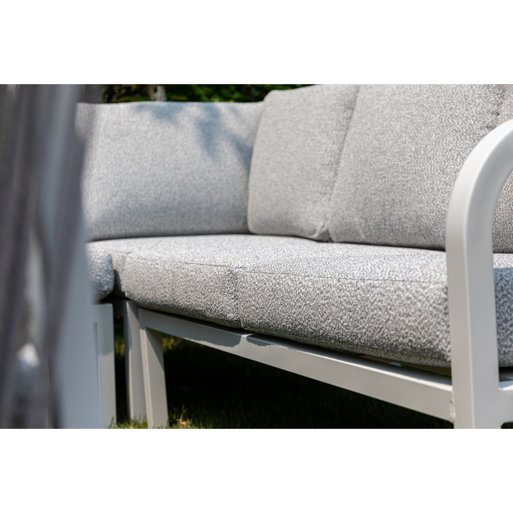 LUXUS PUR! Aluminium Dining Lounge Set Harvey inkl. 2 Sessel Off White