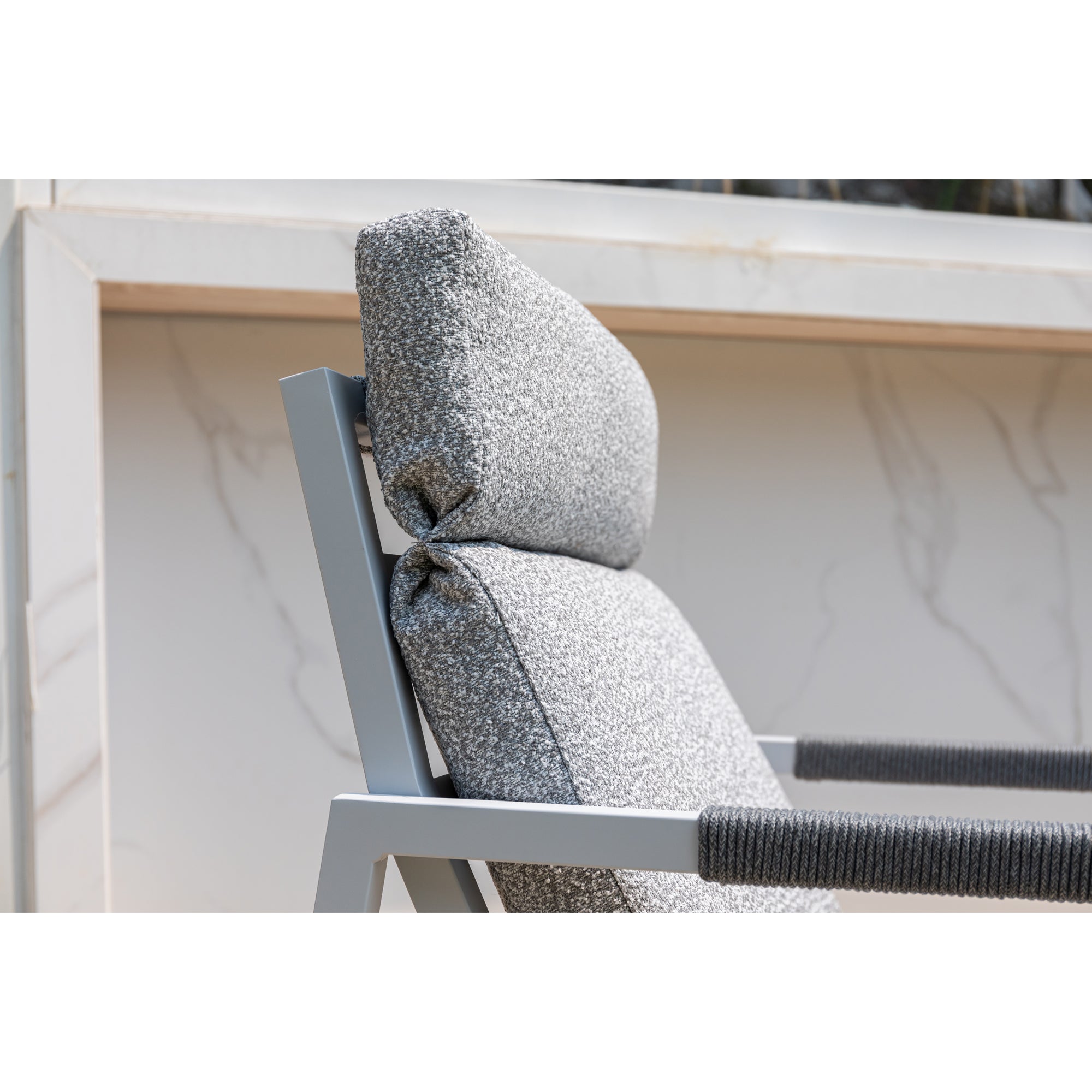 LUXUS PUR! 3 tlg. Aluminium Lounge Set Harvey - Charmantes Sitz-Duo Off White
