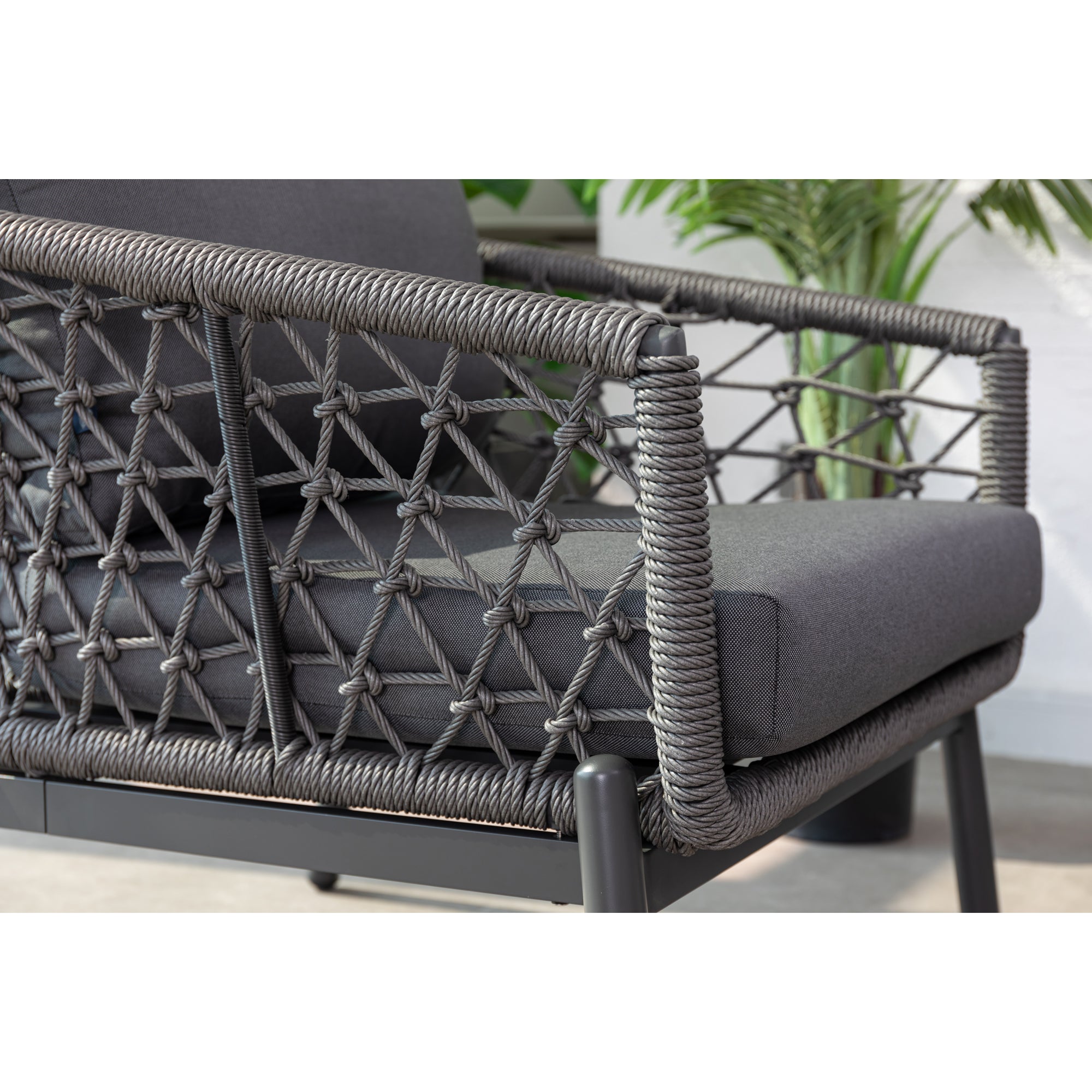 Premium Designer Lounge Set Haven / Eine Kombination aus Alu & Polyrope Cord