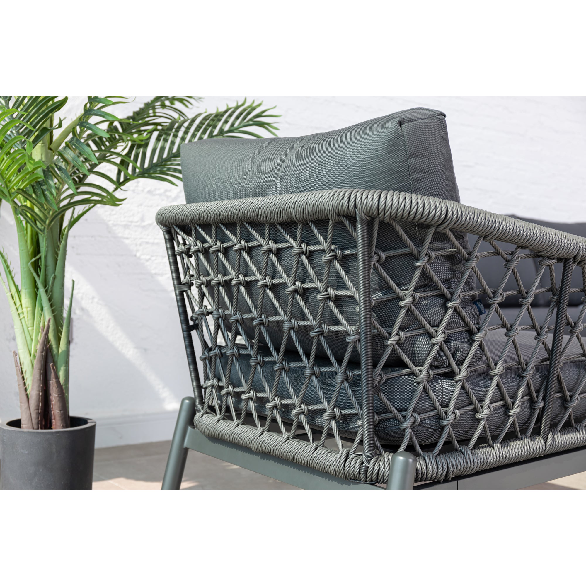 Premium Designer Lounge Set Haven / Eine Kombination aus Alu & Polyrope Cord