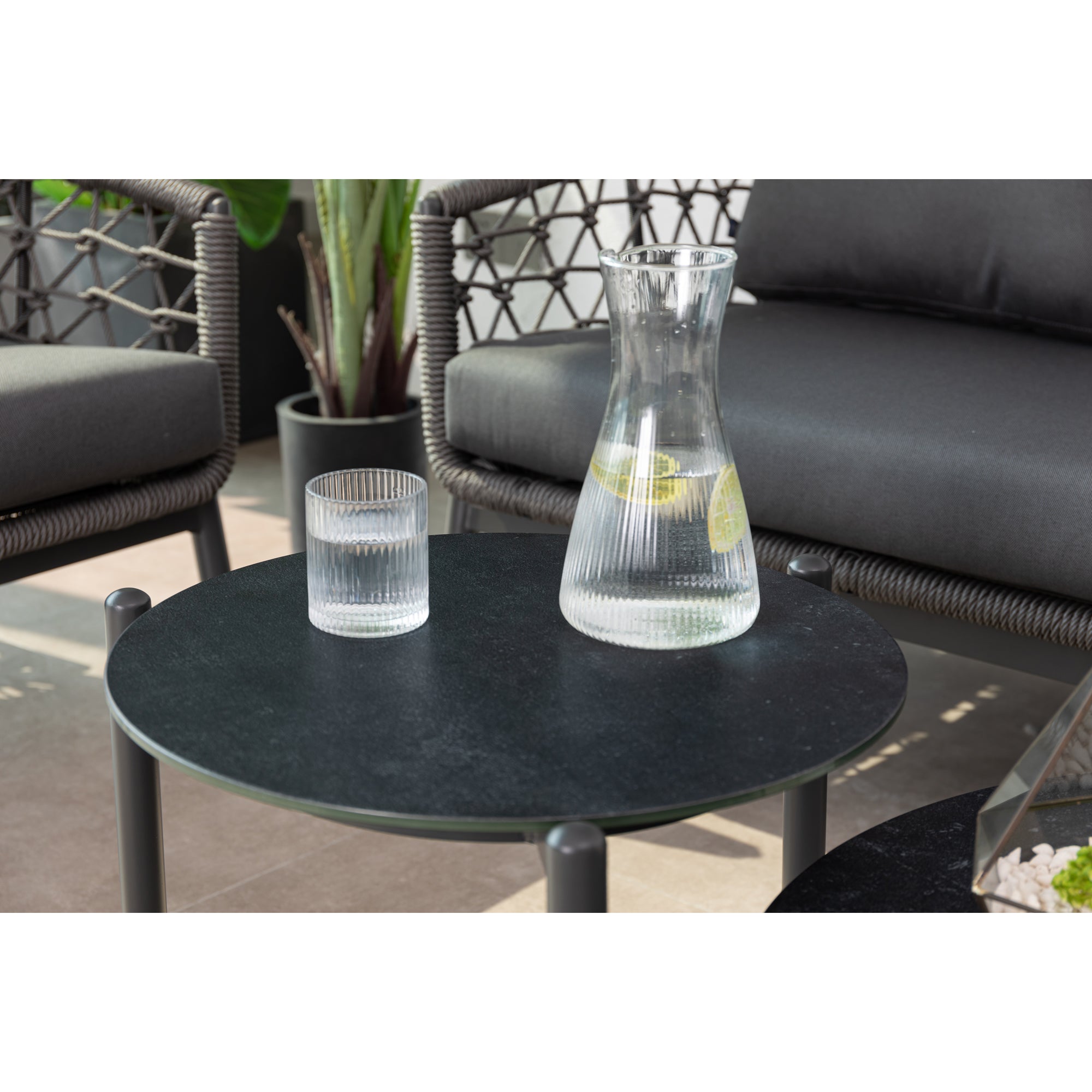 Premium Designer Lounge Set Haven / Eine Kombination aus Alu & Polyrope Cord