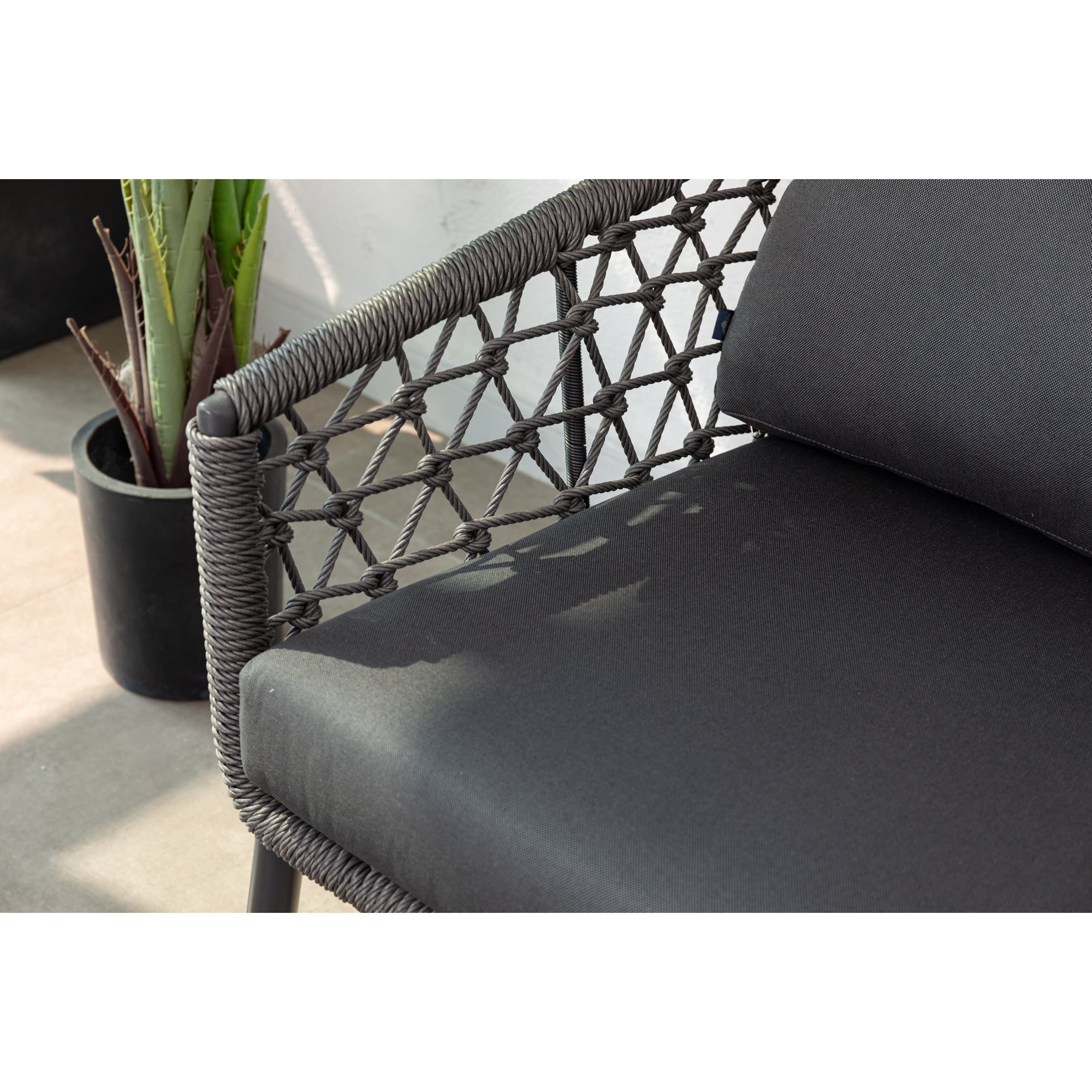 SUMMER SALE ☀️⛱️🏝️ Premium Designer Lounge Set Haven / Eine Kombination aus Alu & Polyrope Cord