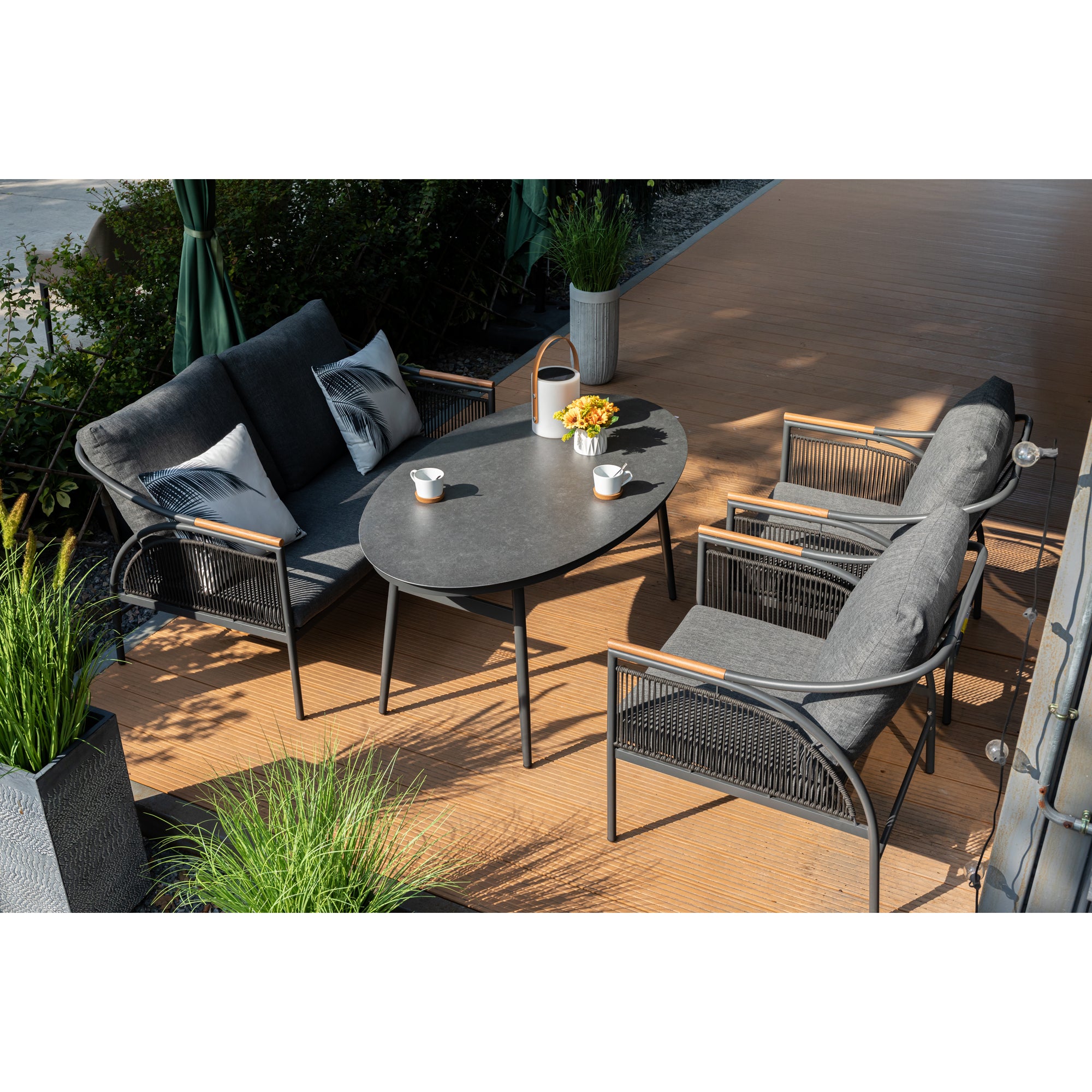 *AUS DER AUSSTELLUNG* Italienischer Chic! Komfort Dining Lounge Set Valencia / sehr bequem & einladend