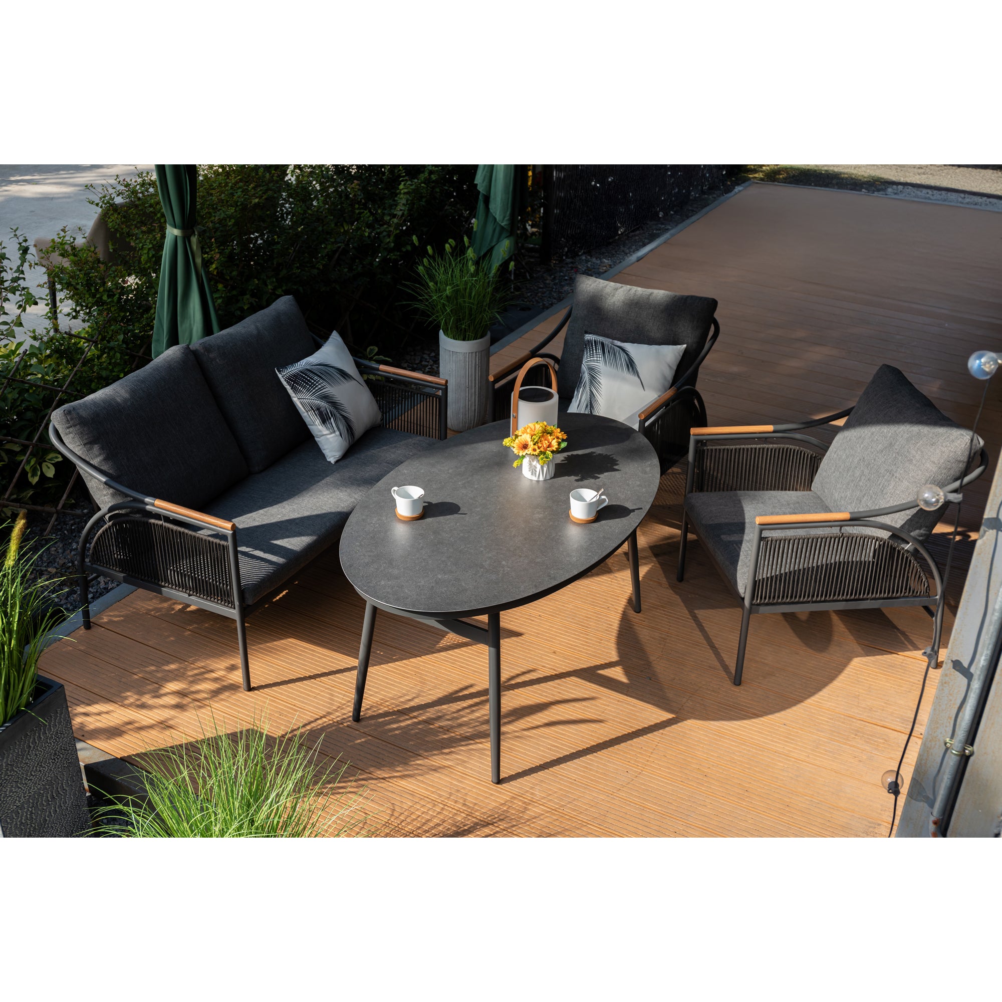 *AUS DER AUSSTELLUNG* Italienischer Chic! Komfort Dining Lounge Set Valencia / sehr bequem & einladend