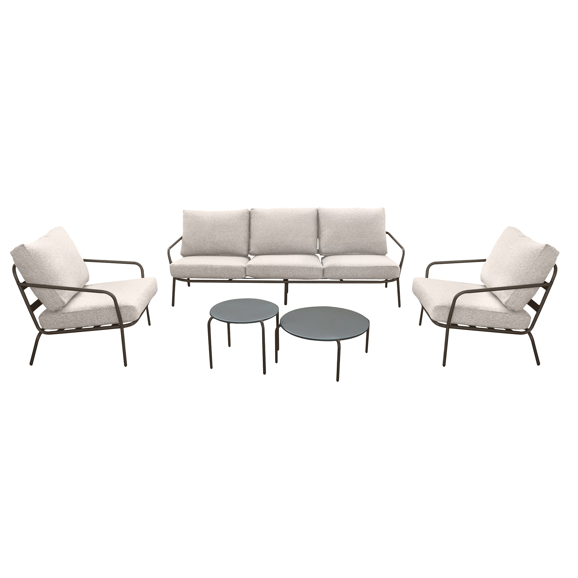 AUSFLUG AN DIE RIVIERA Lounge Set Madeira / Trend Farbe Oliv - Grün mit schönen Bouclé Polstern