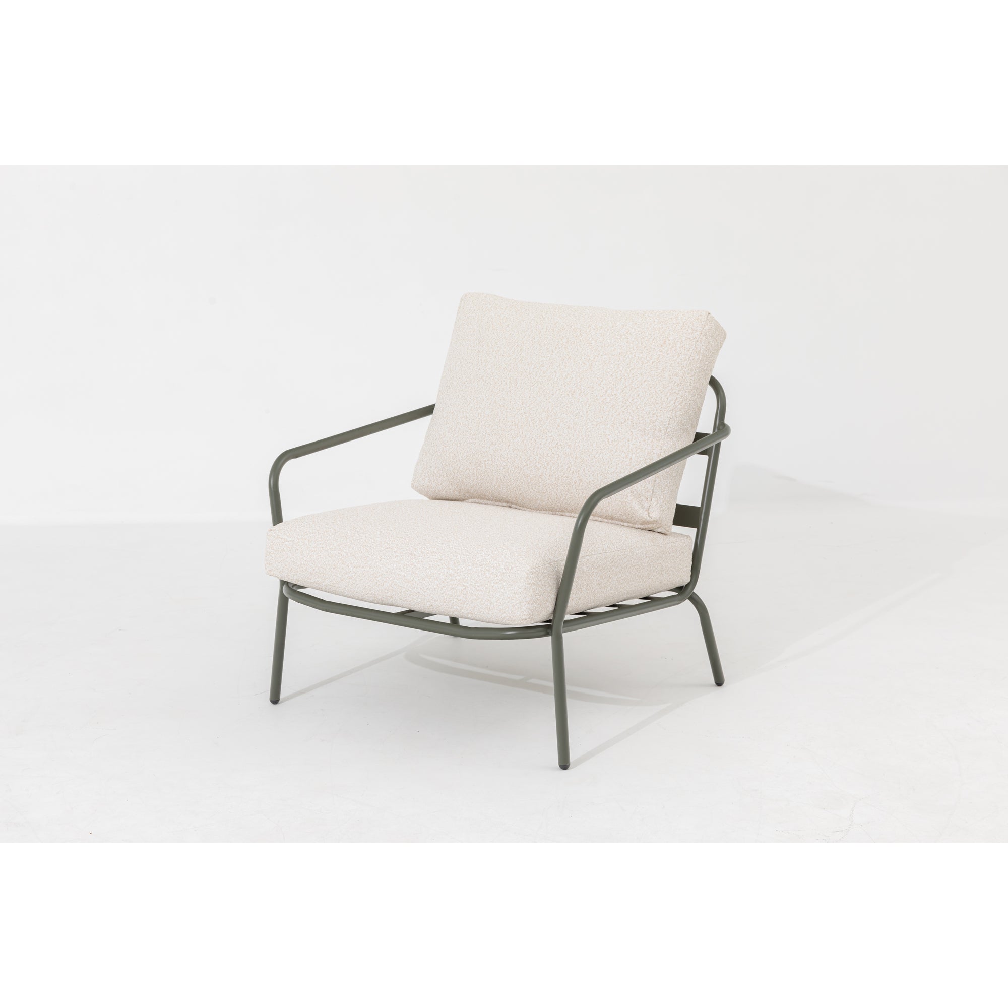 AUSFLUG AN DIE RIVIERA Lounge Set Madeira / Trend Farbe Oliv - Grün mit schönen Bouclé Polstern