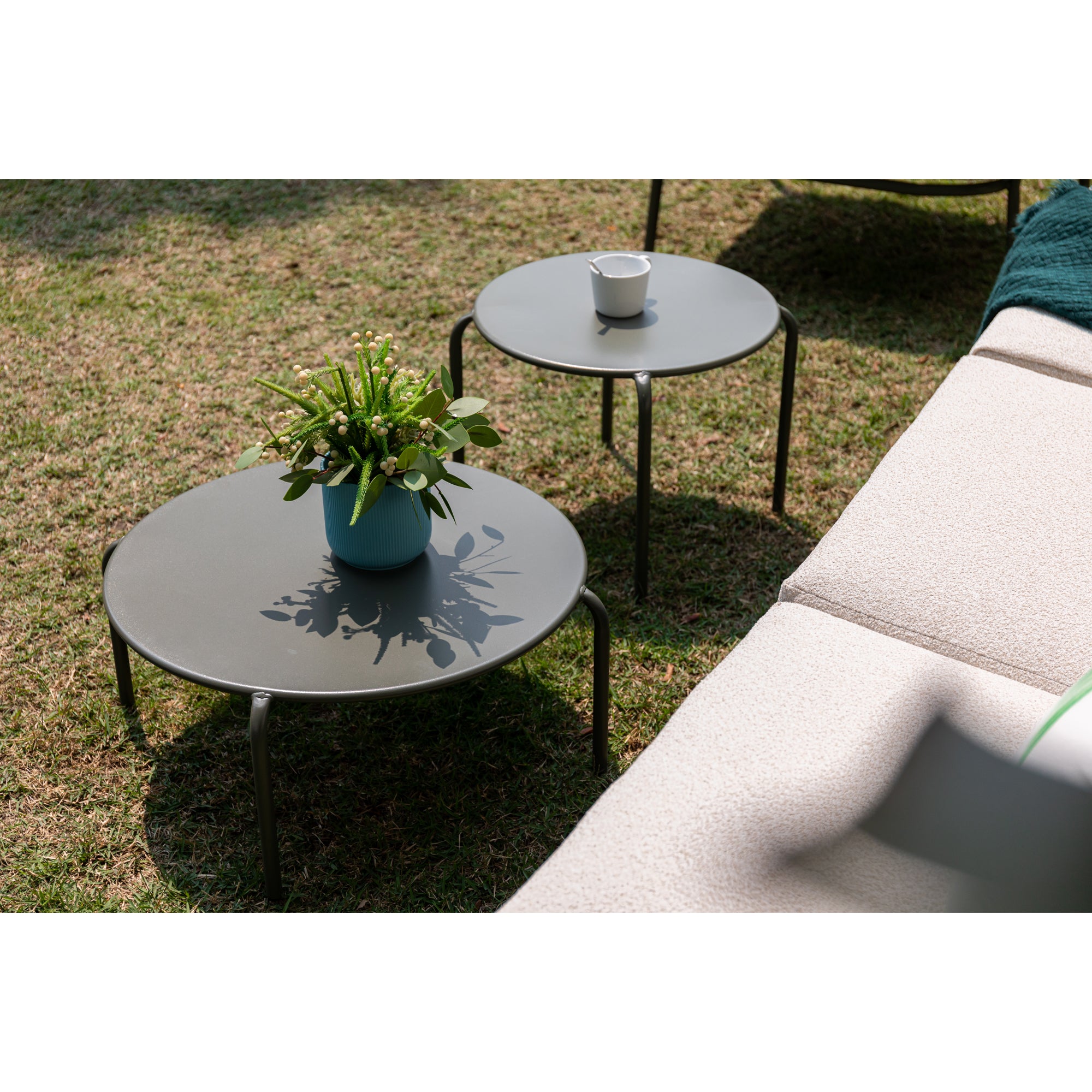 AUSFLUG AN DIE RIVIERA Lounge Set Madeira / Trend Farbe Oliv - Grün mit schönen Bouclé Polstern