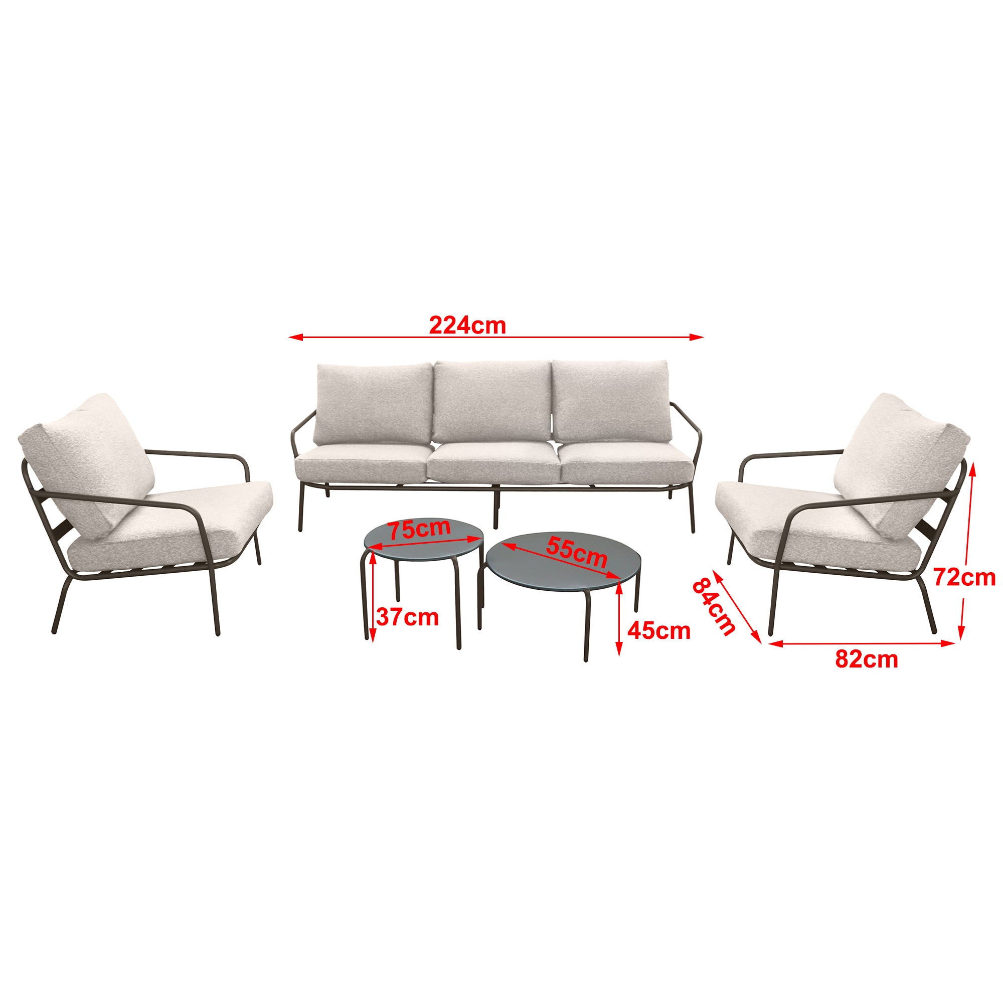 AUSFLUG AN DIE RIVIERA Lounge Set Madeira / Trend Farbe Oliv - Grün mit schönen Bouclé Polstern