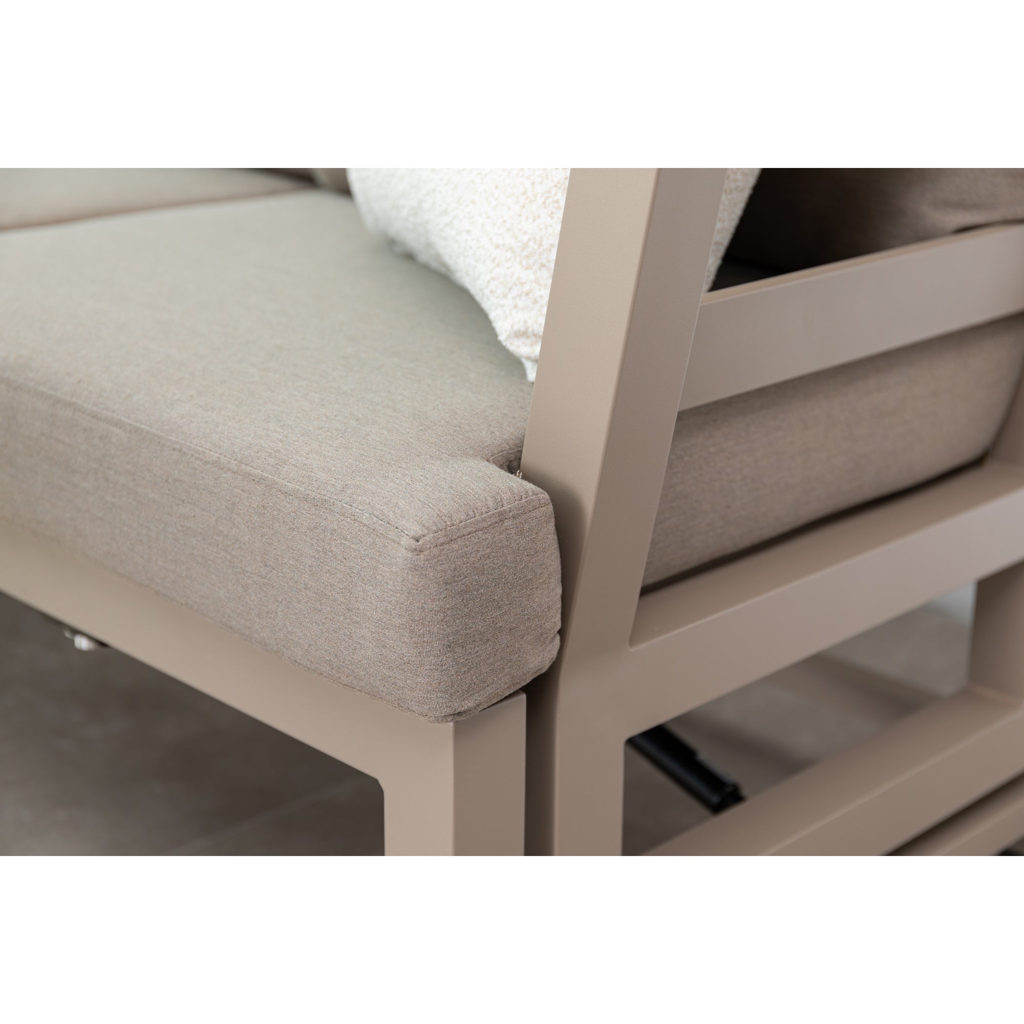 Outdoor Dining Lounge Set Dune 100% wetterfest LIKA-TEX® Bezug in Sand / de luxe Liegefunktion