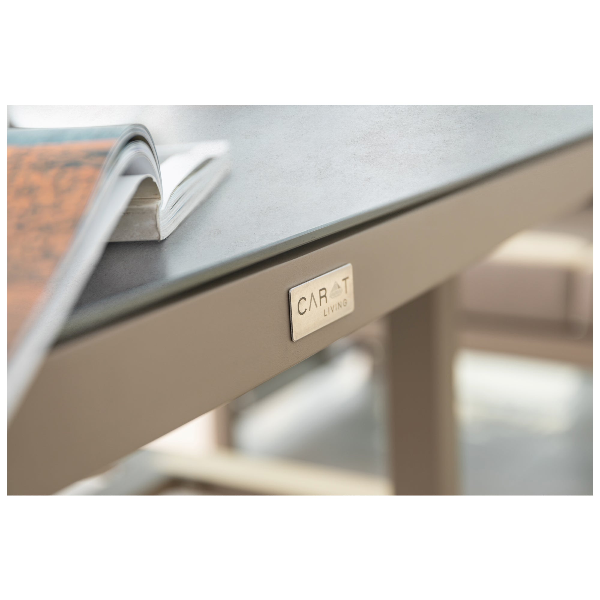 Outdoor Dining Lounge Set Dune 100% wetterfest LIKA-TEX® Bezug in Sand / de luxe Liegefunktion