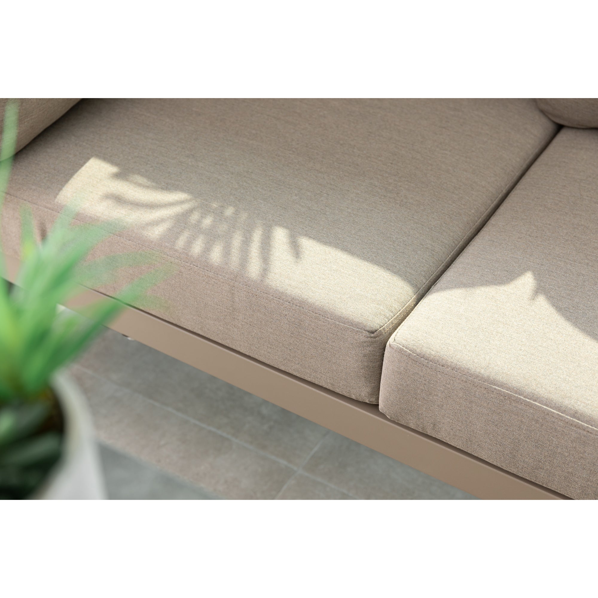 Outdoor Dining Lounge Set Dune 100% wetterfest LIKA-TEX® Bezug in Sand / de luxe Liegefunktion