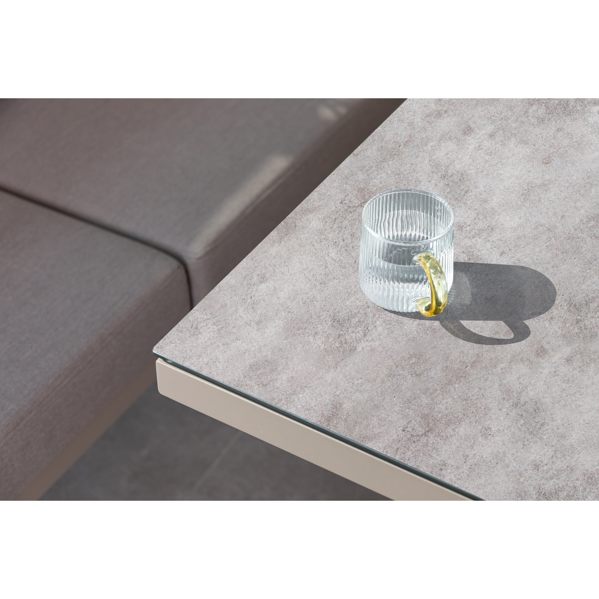 Outdoor Dining Lounge Set Dune 100% wetterfest LIKA-TEX® Bezug in Sand / de luxe Liegefunktion